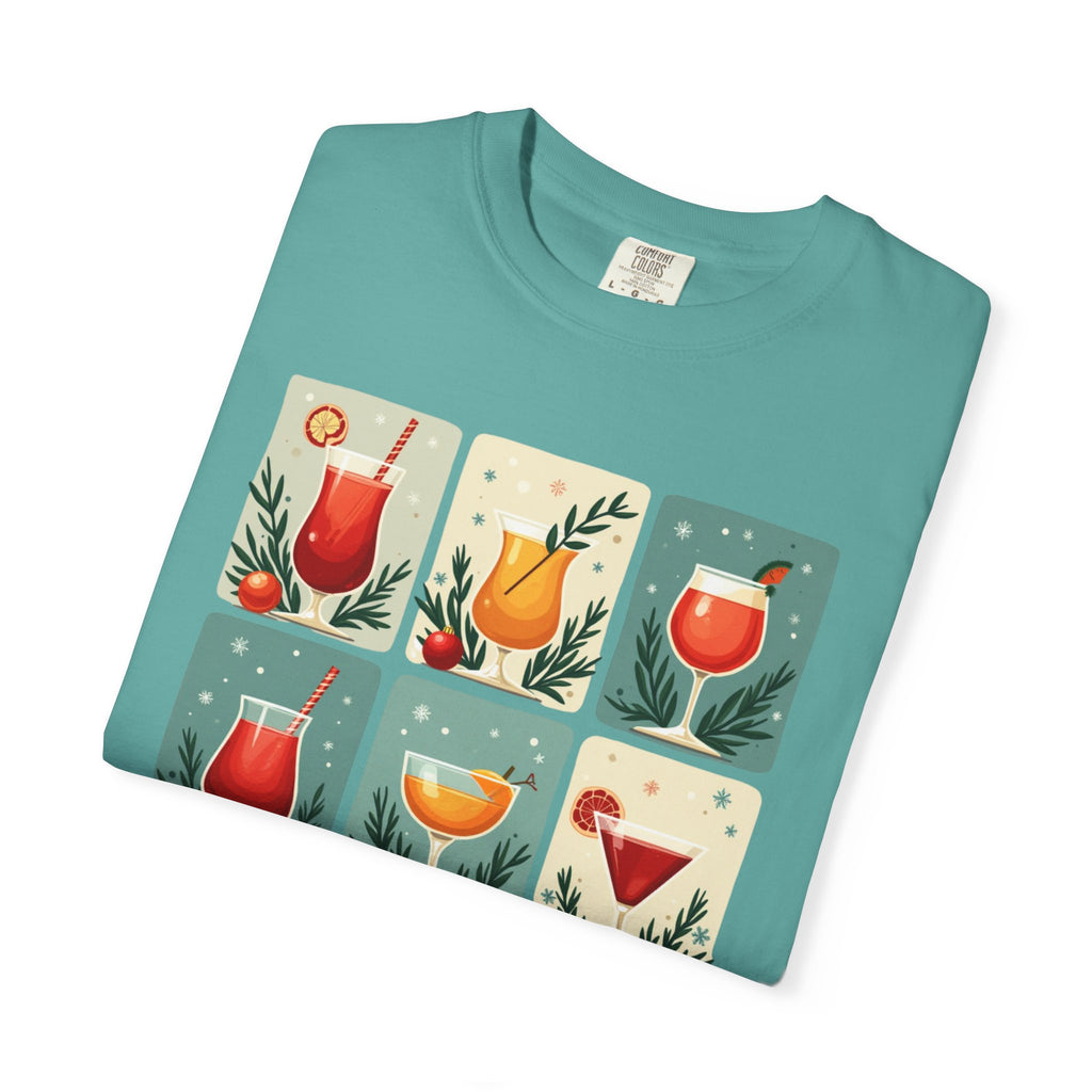 Mid Century Modern Christmas Cheer Unisex T-shirt - Cocktails