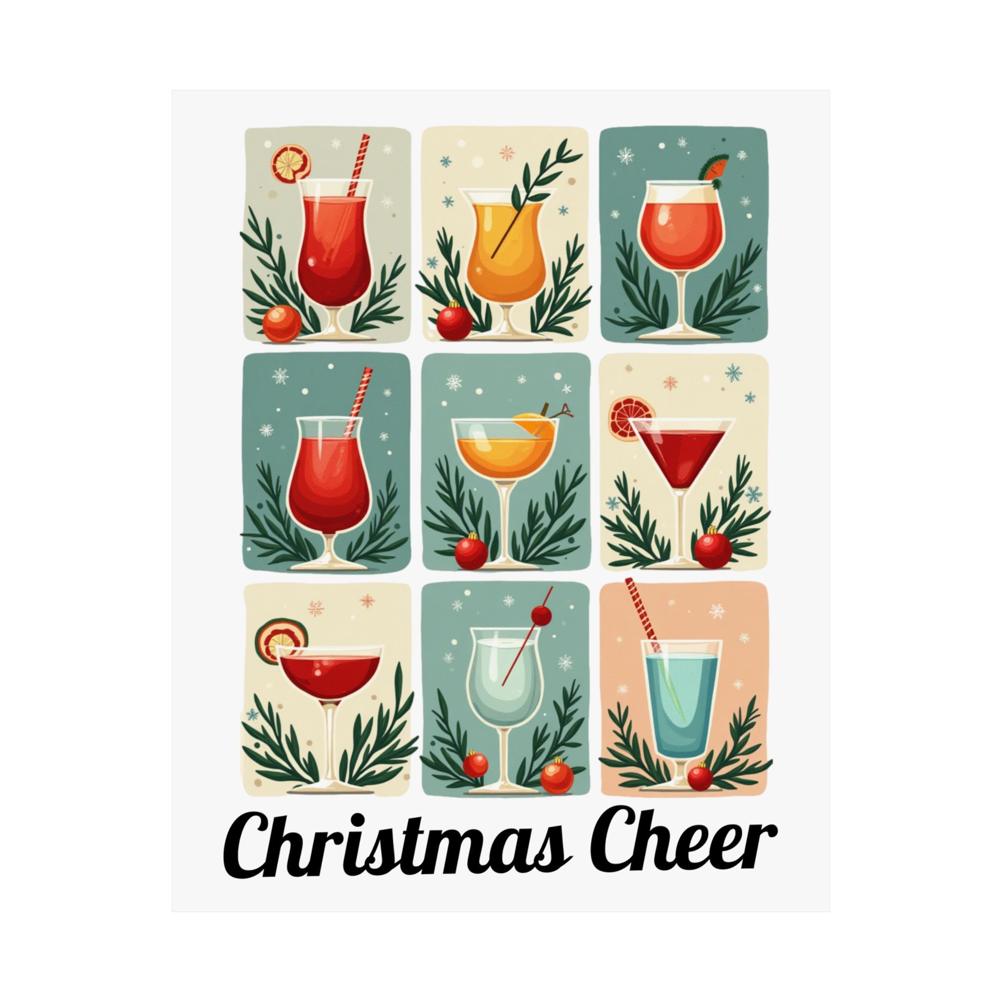 Retro Cocktail Wall Art | Midcentury Modern Bar Poster | Home Bar Decor Print | Housewarming or Birthday Gift for Cocktail Lovers