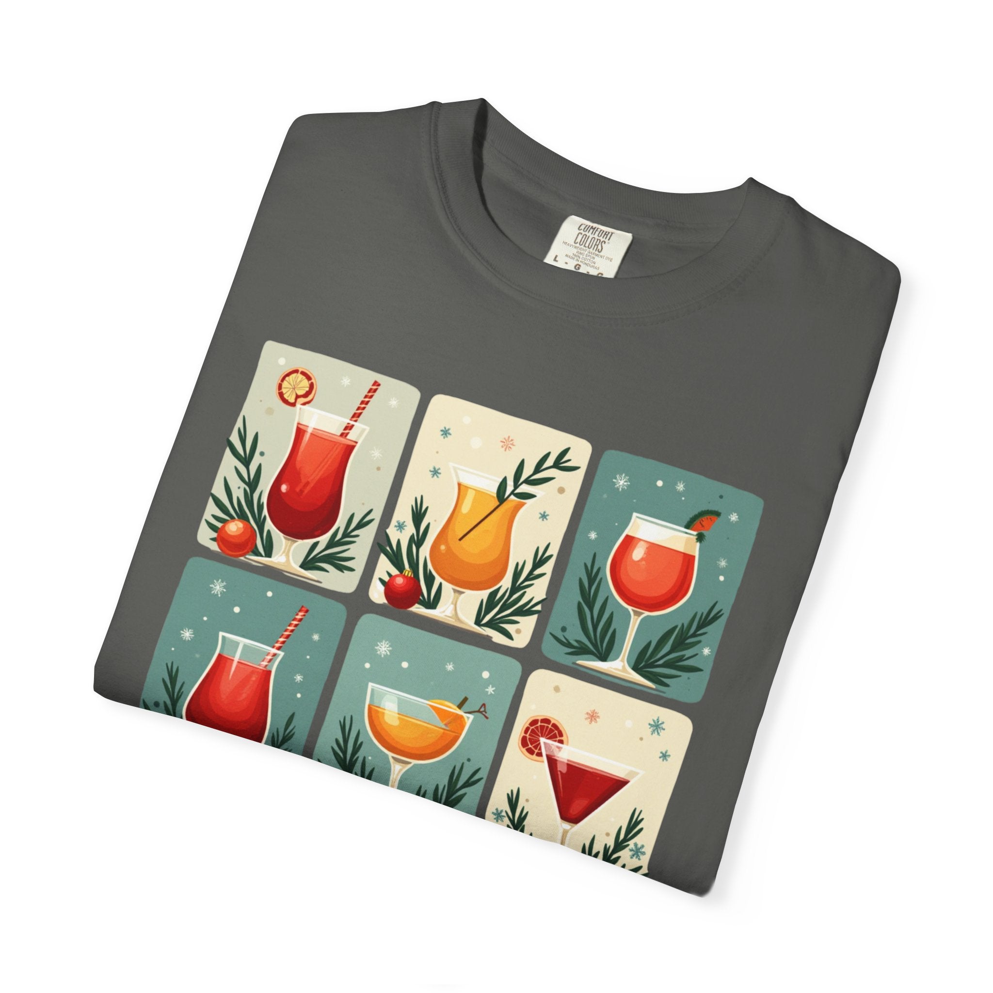 Mid Century Modern Christmas Cheer Unisex T-shirt - Cocktails