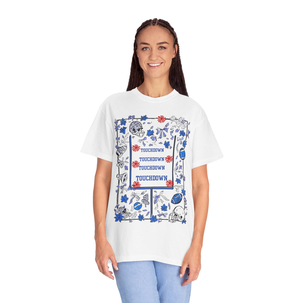 Football Season Graphic Tee, Unisex Garment-Dyed T-Shirt, Fall Fashion, Holiday Apparel,