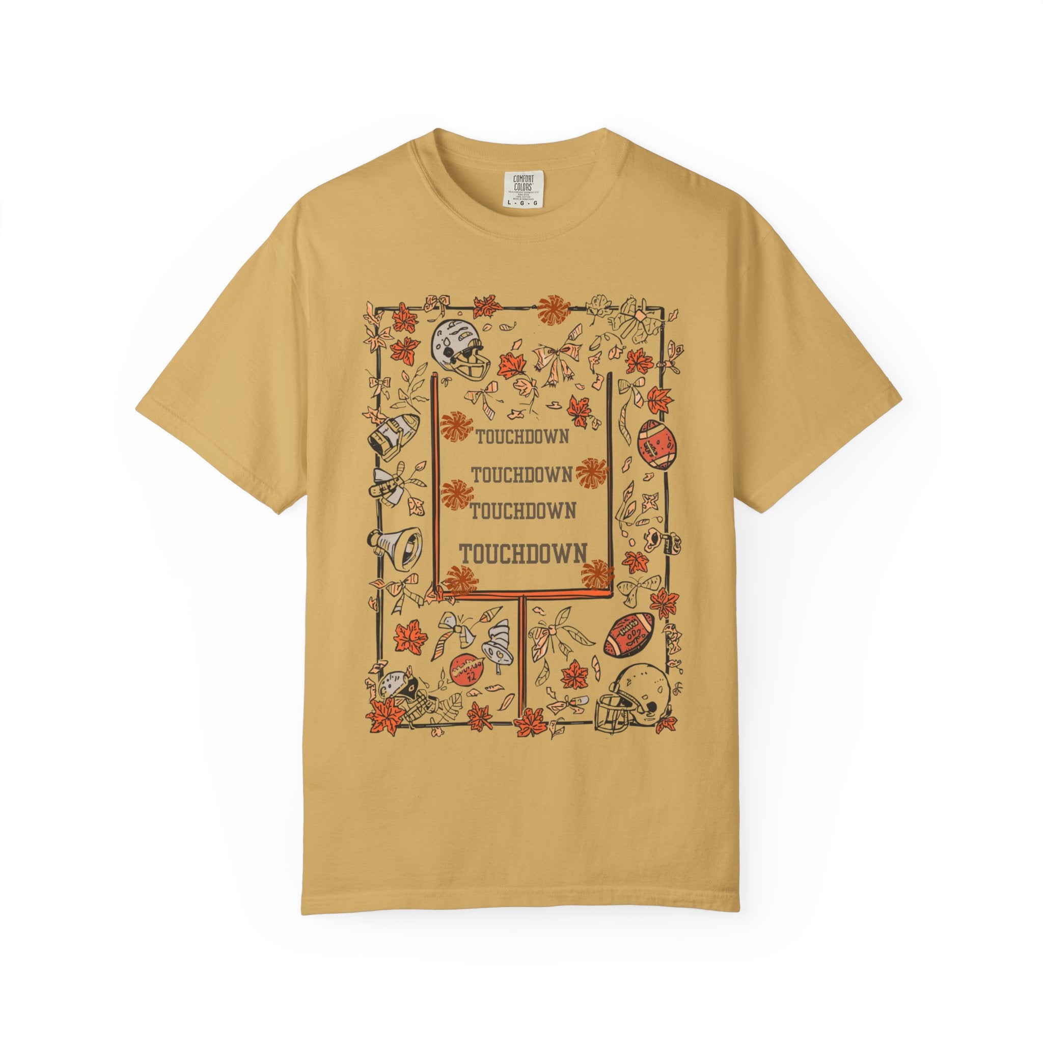 Football Season Graphic Tee, Unisex Garment-Dyed T-Shirt,  Fall Fashion, Holiday Apparel,