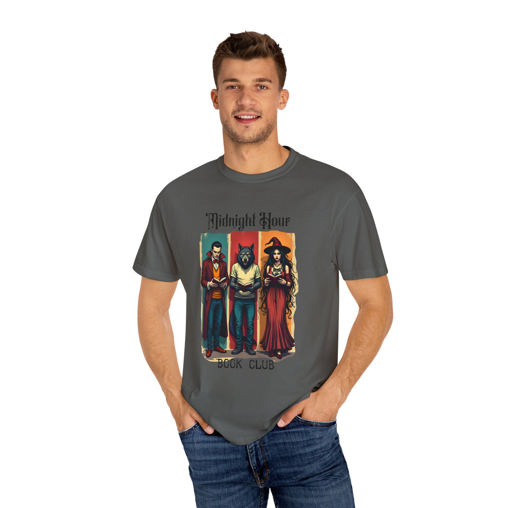 Midnight Hour Book Club T-Shirt, Cozy Reading Shirt, Gift for Book Lovers, Casual Unisex Style, Halloween & Literary Events