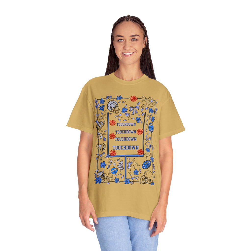 Football Season Graphic Tee, Unisex Garment-Dyed T-Shirt, Fall Fashion, Holiday Apparel,