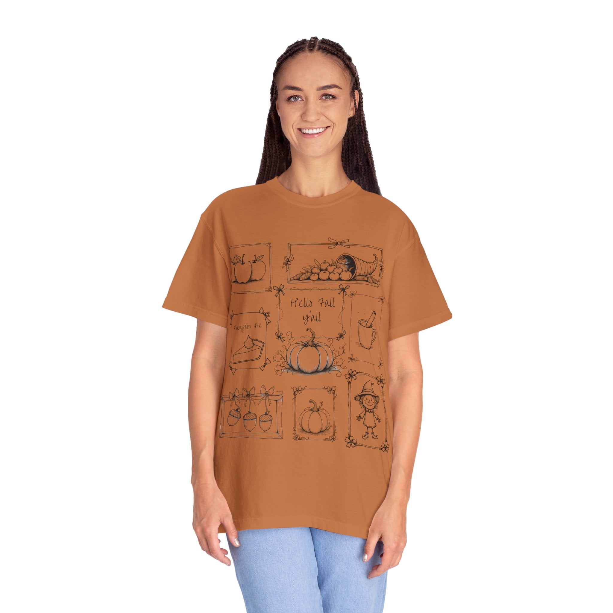 Hello Fall Y'all Unisex T-Shirt, Autumn Fashion