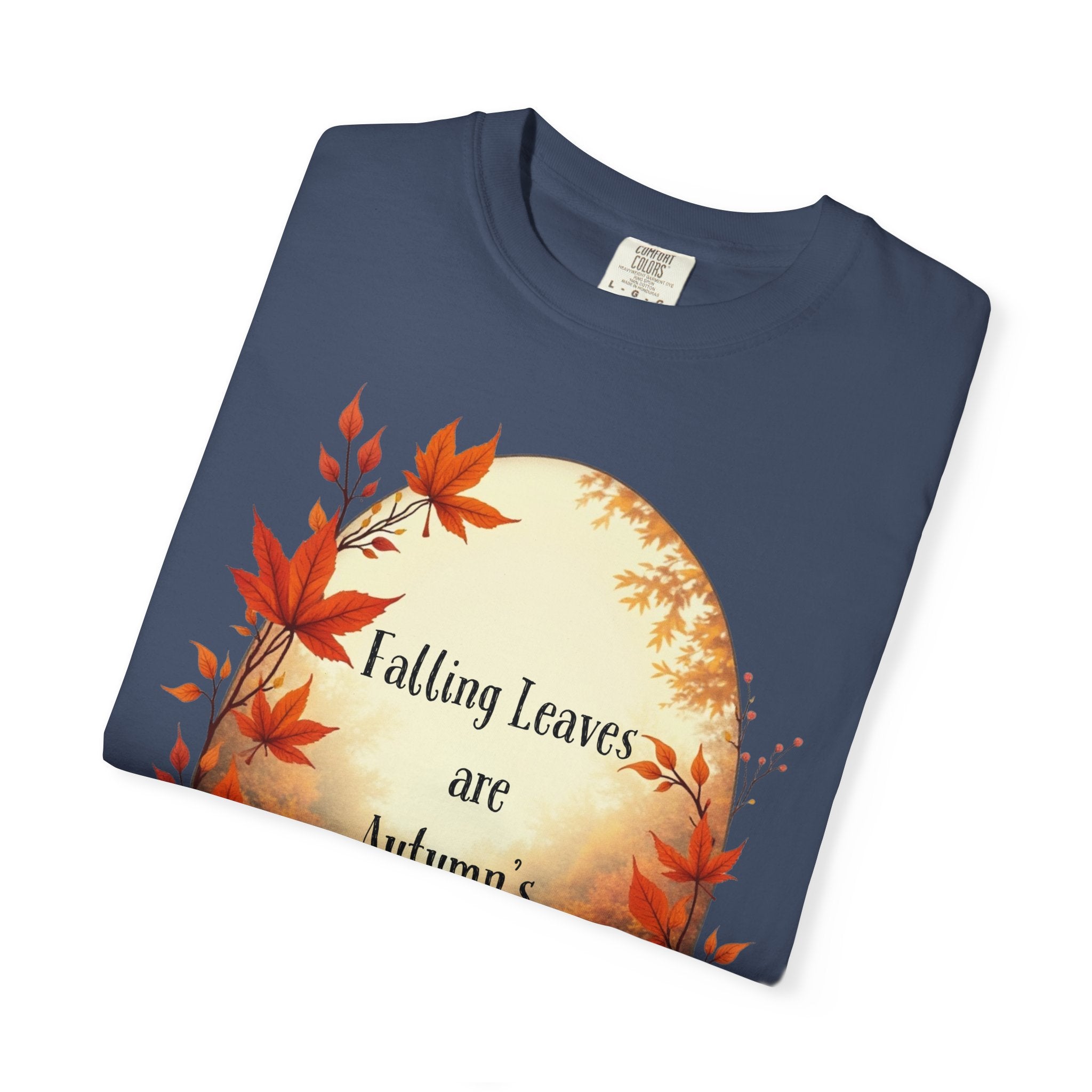 Falling Leaves Unisex Tee - Autumn's Golden Poetry T-shirt