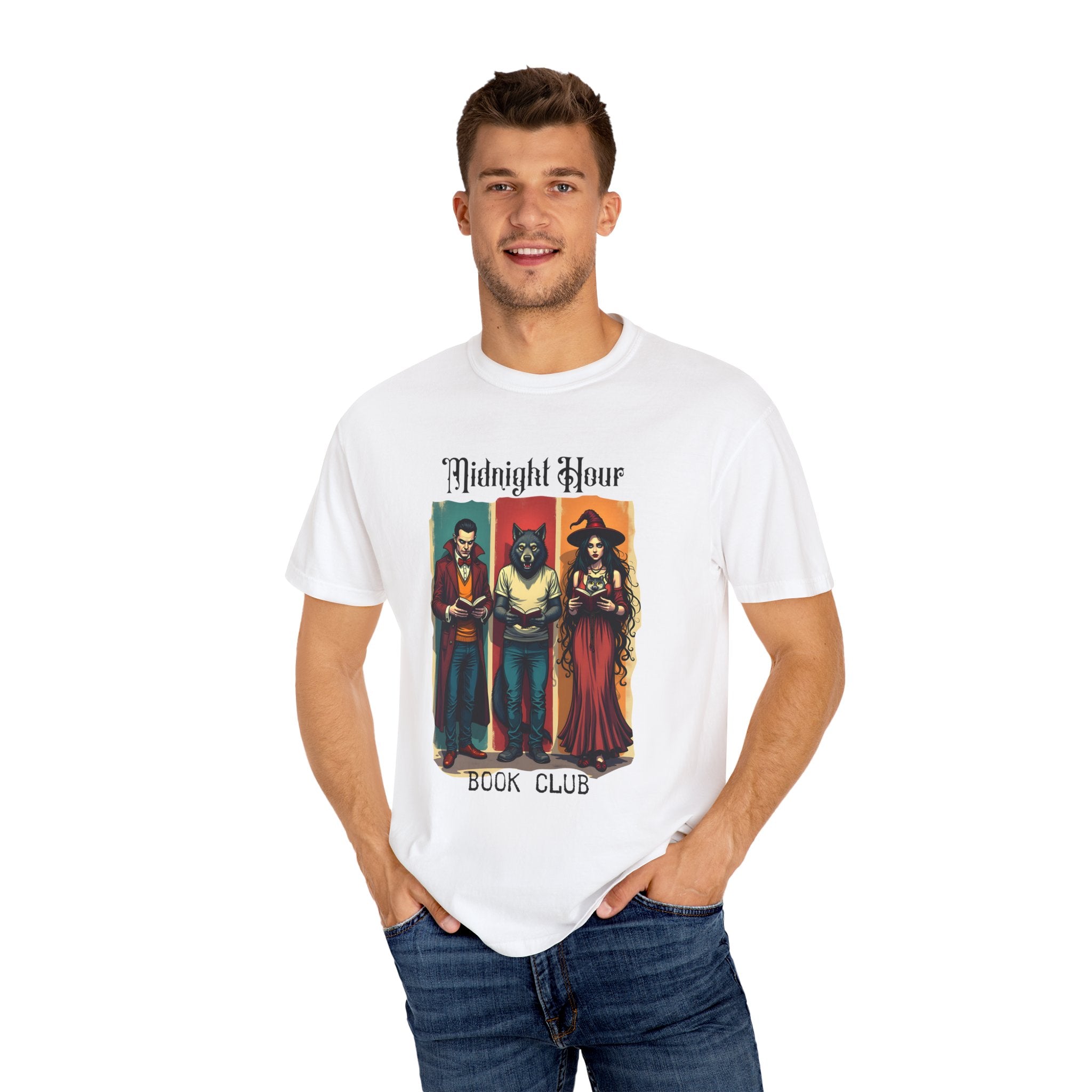 Midnight Hour Book Club T-Shirt, Cozy Reading Shirt, Gift for Book Lovers, Casual Unisex Style, Halloween & Literary Events