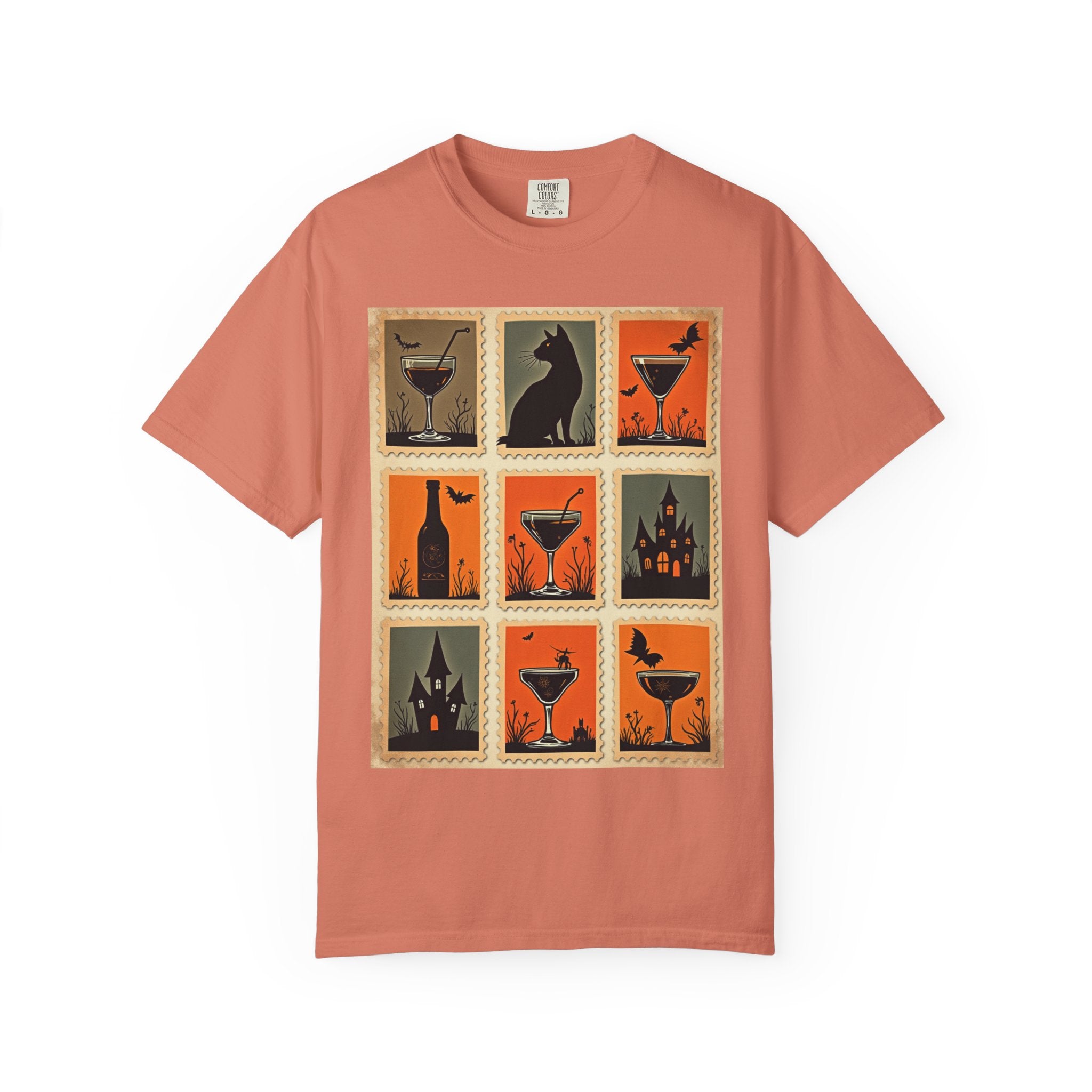 Halloween Cocktails Unisex Garment-Dyed T-shirt