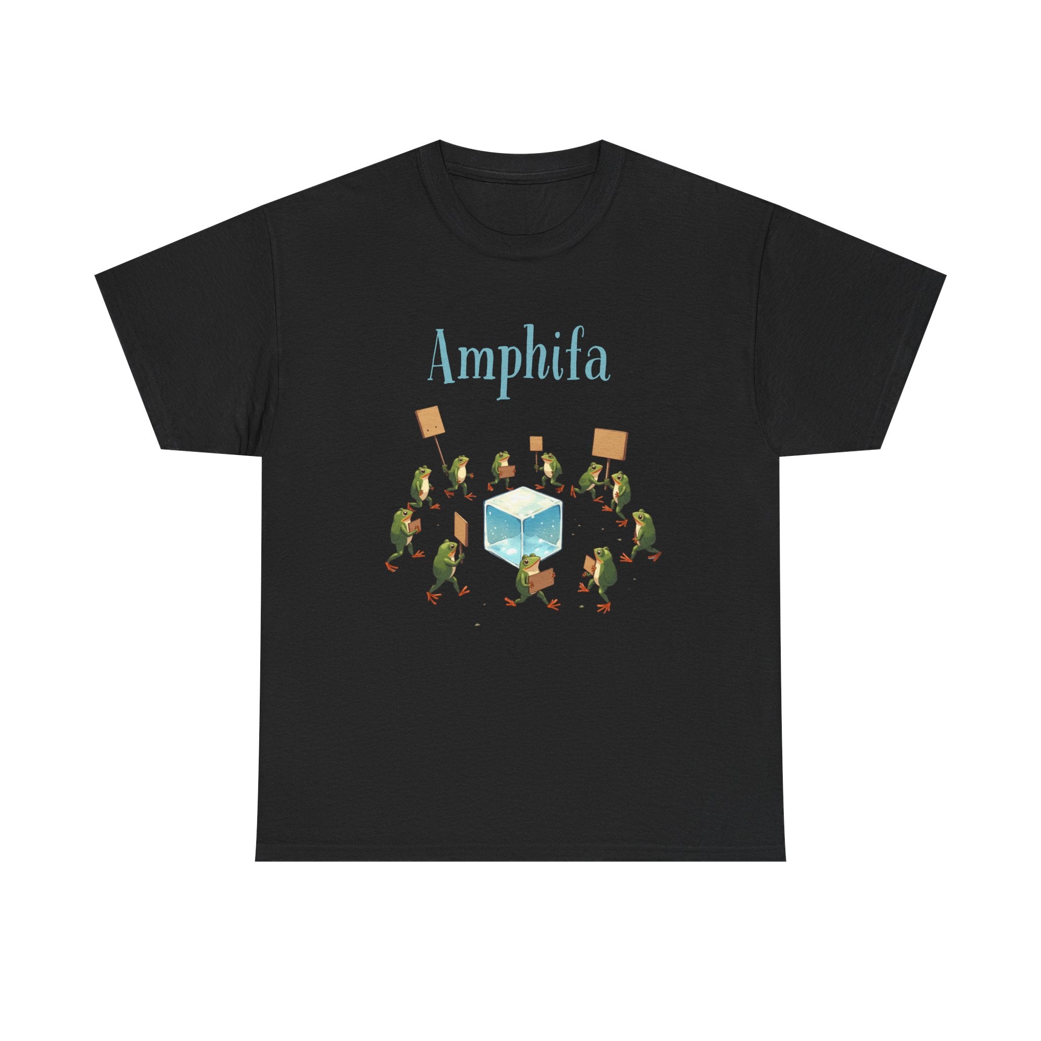 Amphifa ICE Frog Unisex Heavy Cotton Tee, Fun Graphic Tee, Gift for Activists, Casual Wear T-Shirt