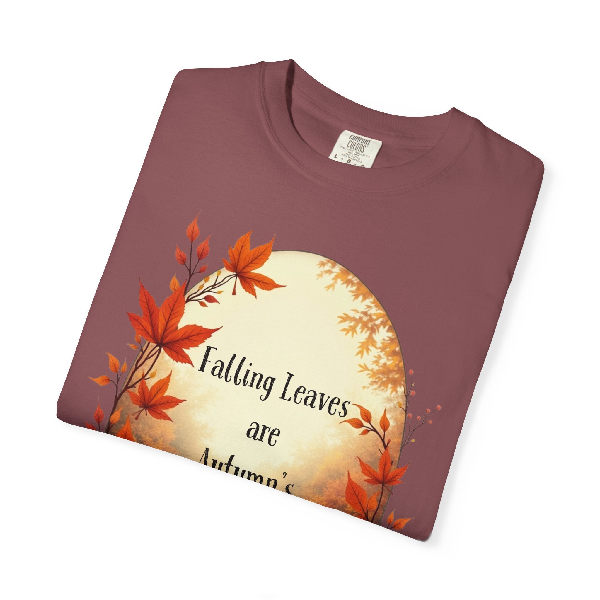 Autumn Poetry T-Shirt, Fall Fashion Tee, Seasonal Wear, Cozy Gift, Nature Lover Shirt