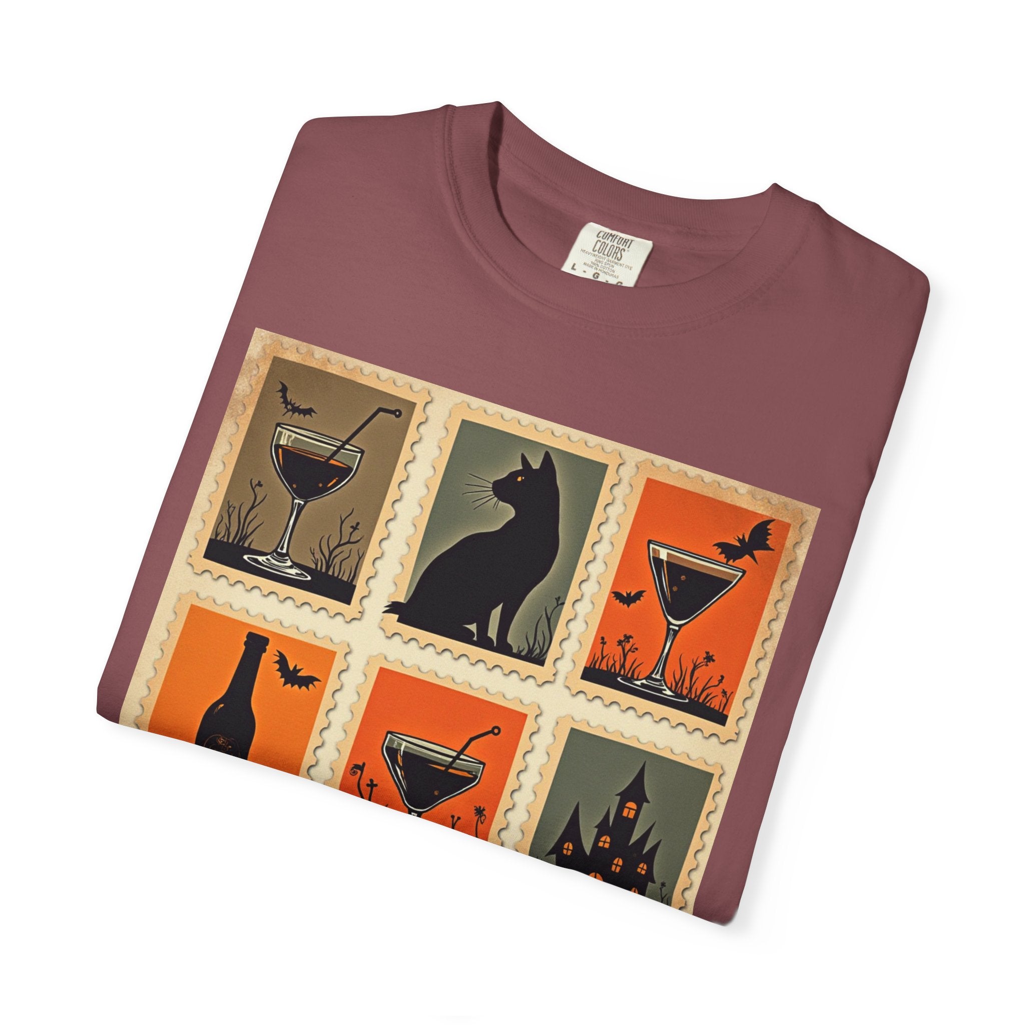 Halloween Cocktails Unisex Garment-Dyed T-shirt