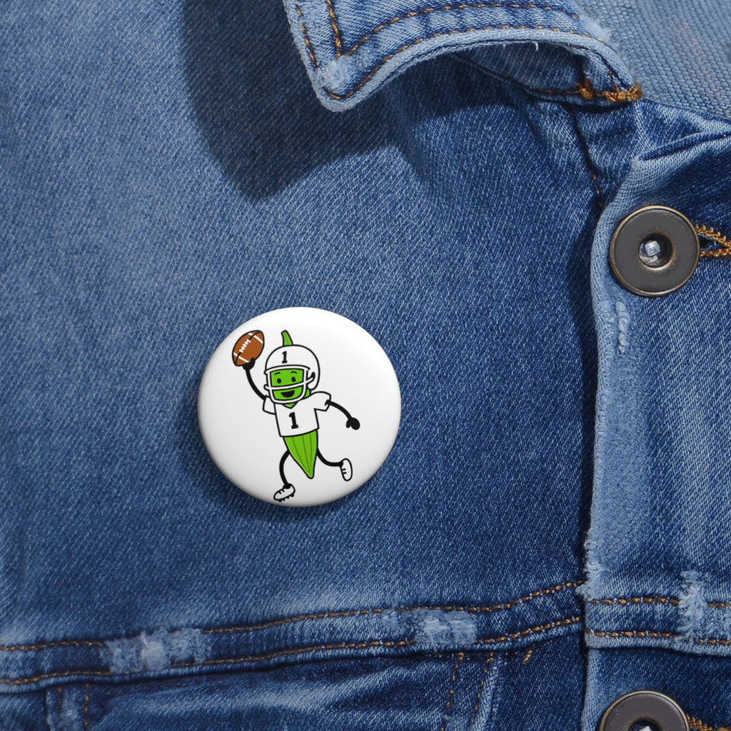 Pin Button - Okra Playing Football