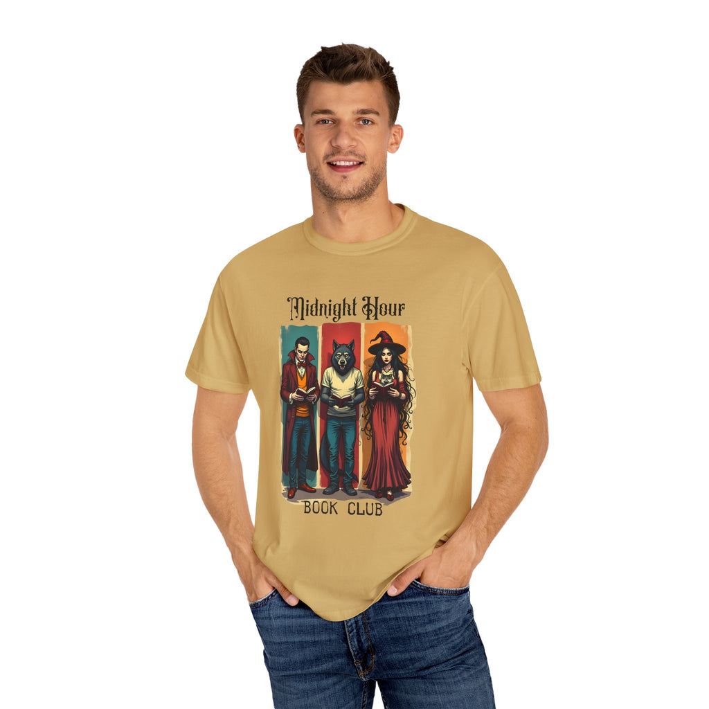 Midnight Hour Book Club T-Shirt, Cozy Reading Shirt, Gift for Book Lovers, Casual Unisex Style, Halloween & Literary Events