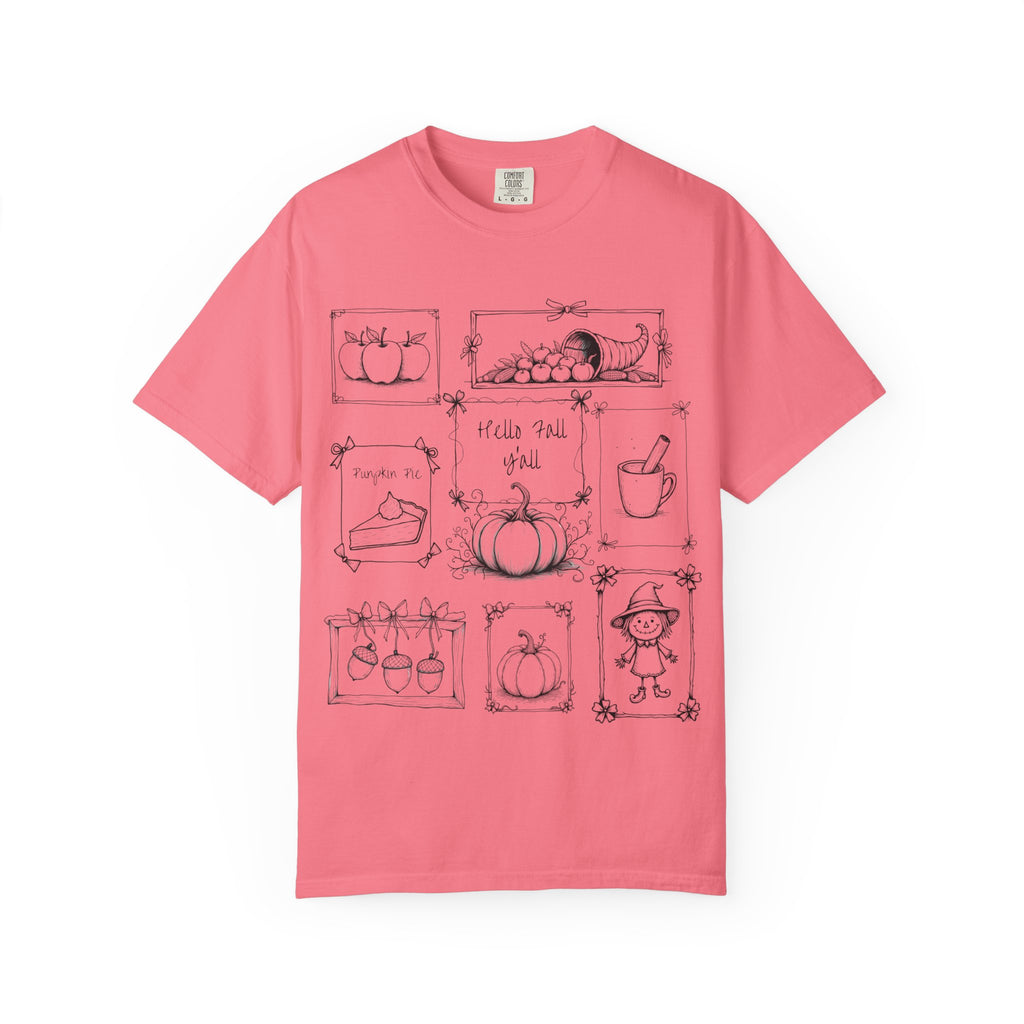 Hello Fall Y'all Unisex T-Shirt, Autumn Fashion