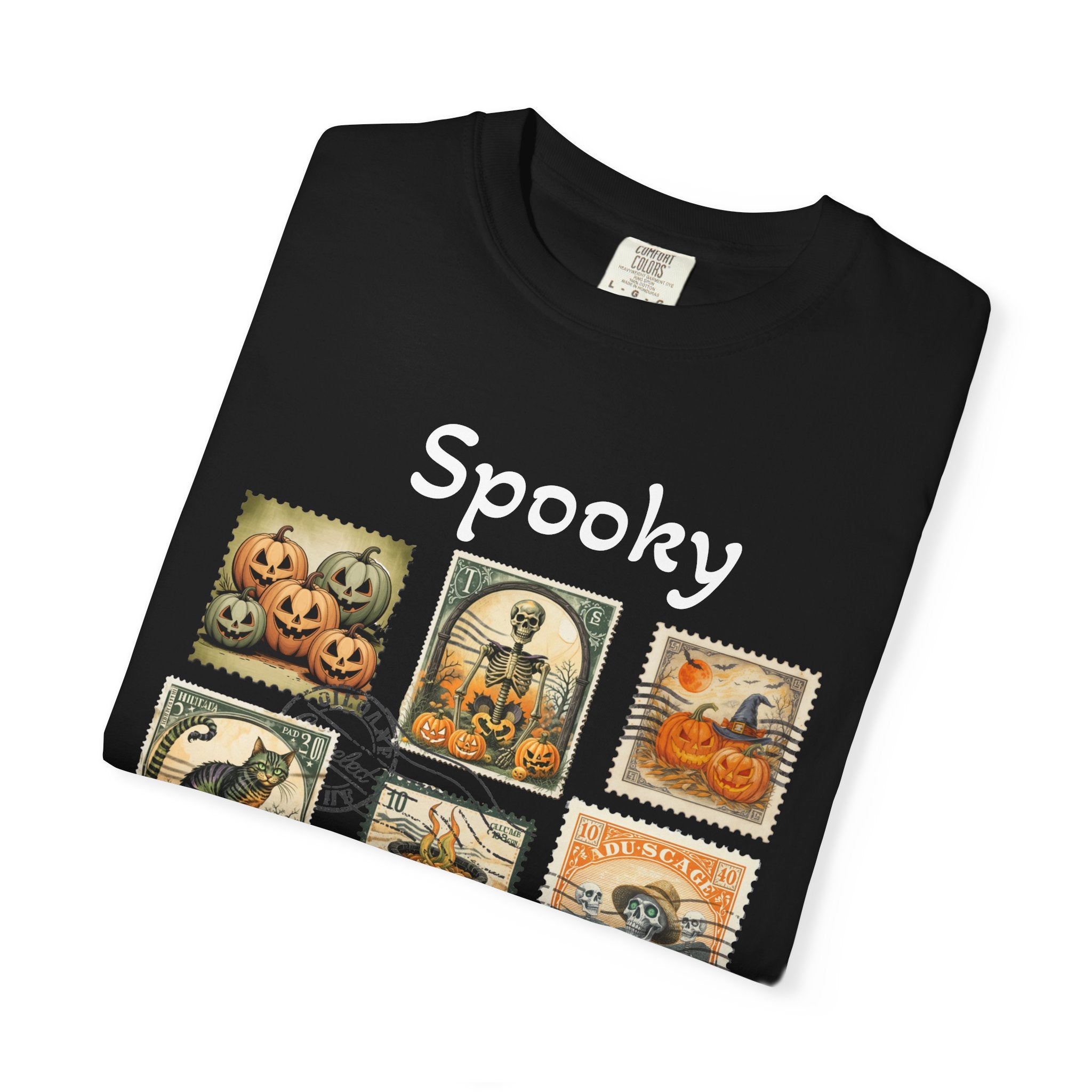 Spooky Halloween Vintage Stamp T-shirt