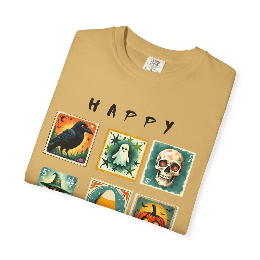 Halloween Graphic Tee, Unisex Garment-Dyed T-Shirt, Spooky Shirt, Halloween Costume, Fall Fashion, Holiday Apparel
