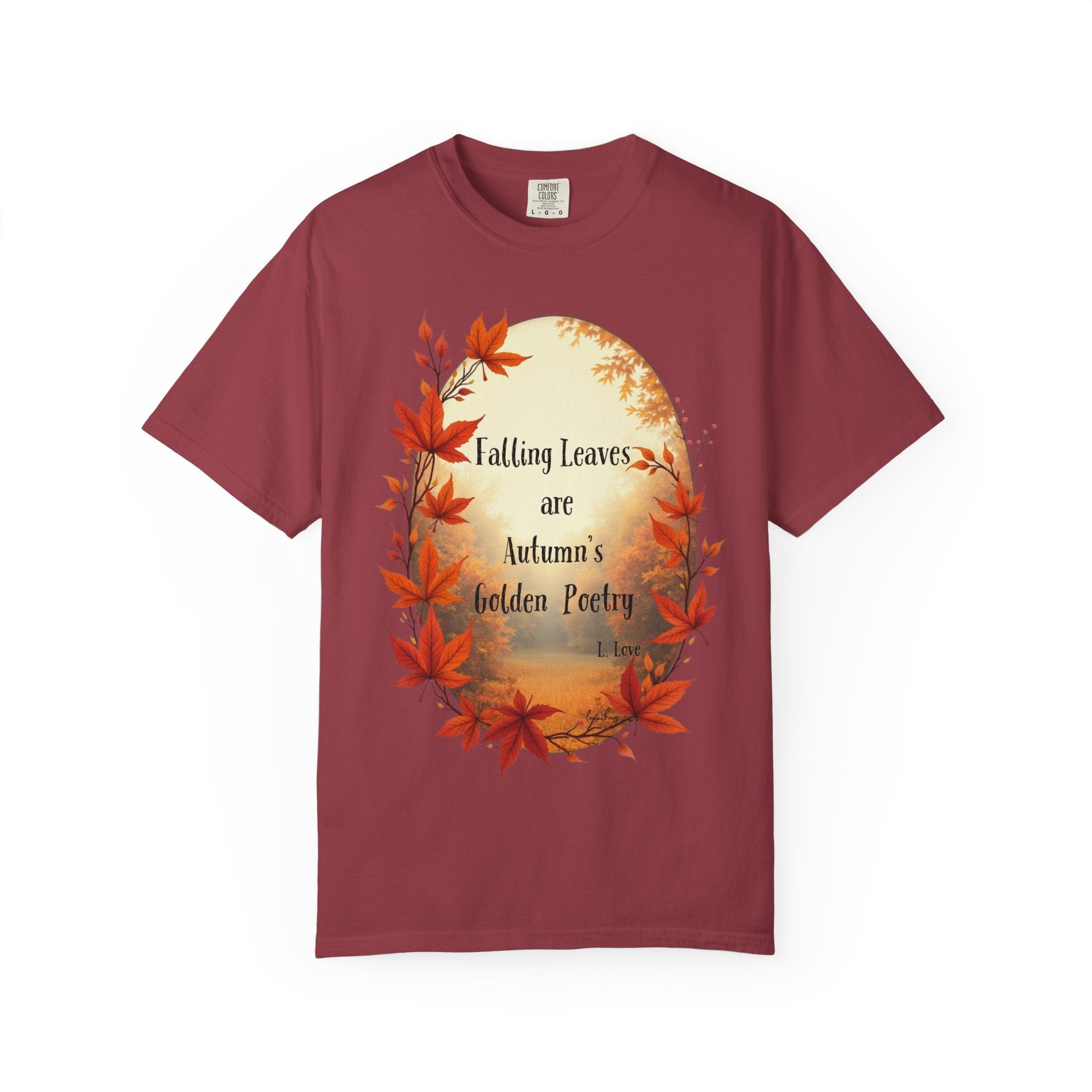 Falling Leaves Unisex Tee - Autumn's Golden Poetry T-shirt