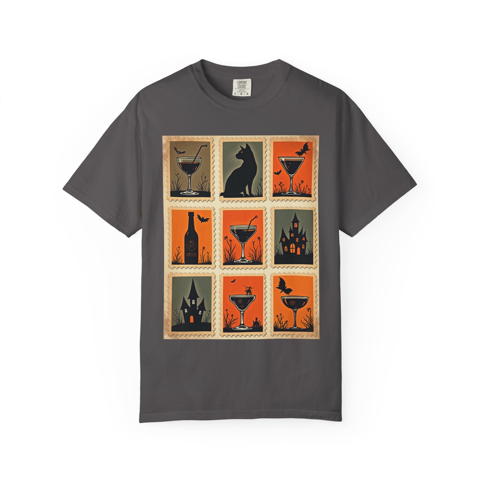 Halloween Cocktails Unisex Garment-Dyed T-shirt