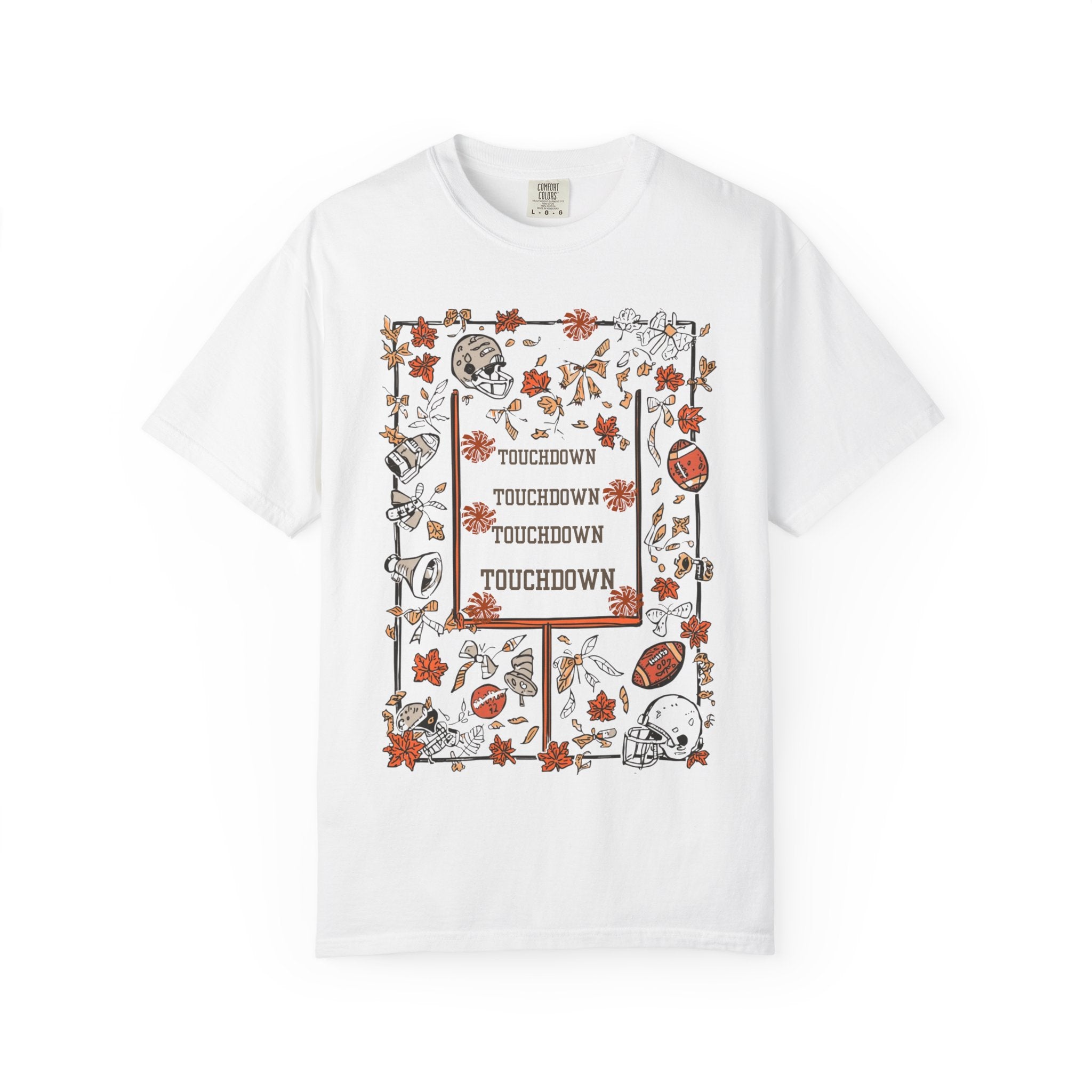 Football Season Graphic Tee, Unisex Garment-Dyed T-Shirt,  Fall Fashion, Holiday Apparel,