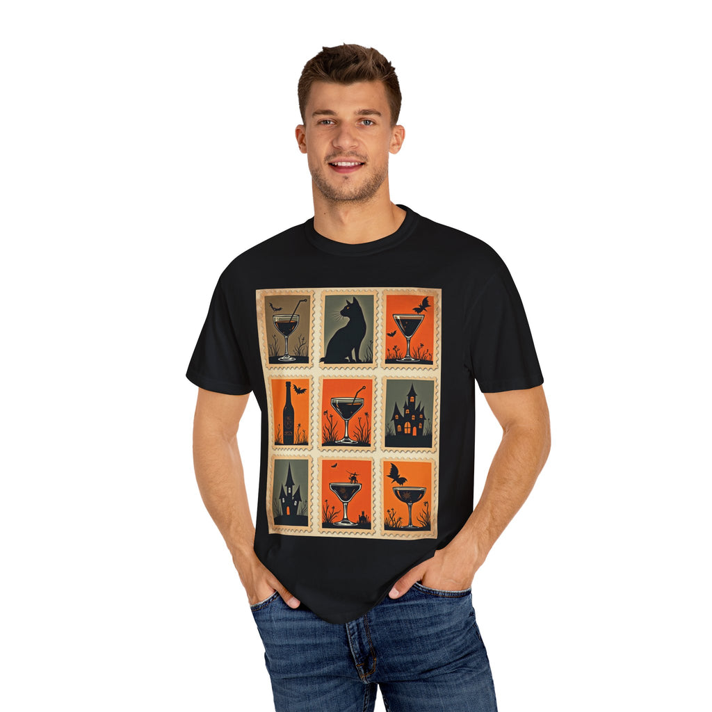 Halloween Cocktails Unisex Garment-Dyed T-shirt