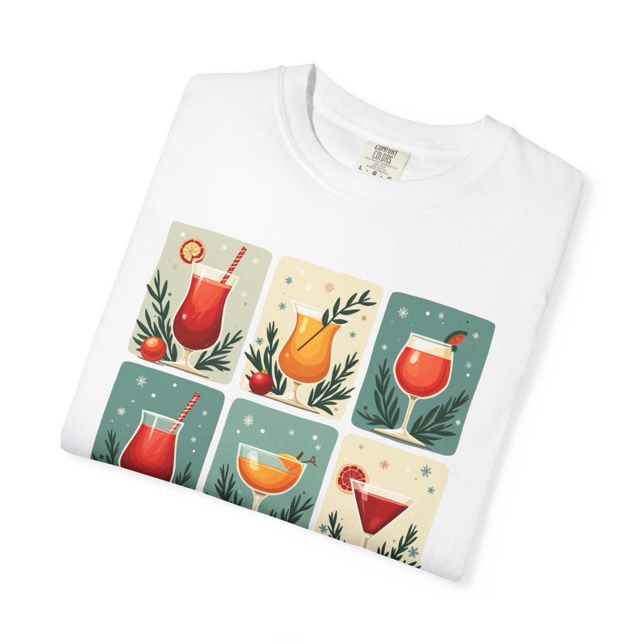 Mid Century Modern Christmas Cheer Unisex T-shirt - Cocktails