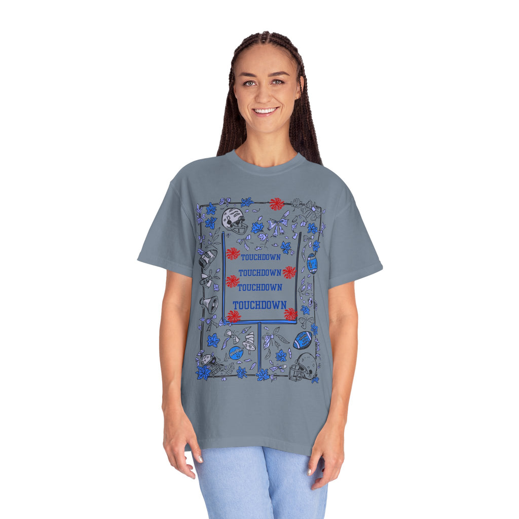 Football Season Graphic Tee, Unisex Garment-Dyed T-Shirt, Fall Fashion, Holiday Apparel,