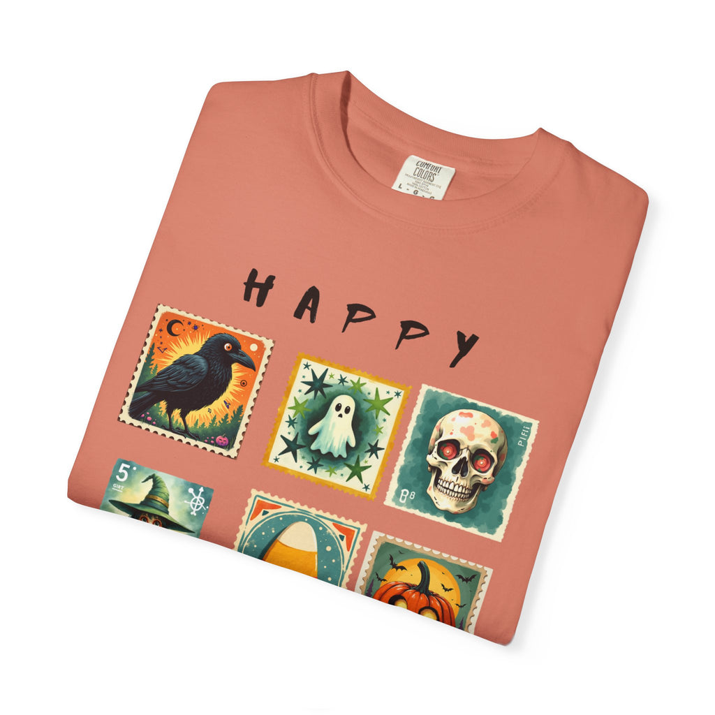 Halloween Graphic Tee, Unisex Garment-Dyed T-Shirt, Spooky Shirt, Halloween Costume, Fall Fashion, Holiday Apparel