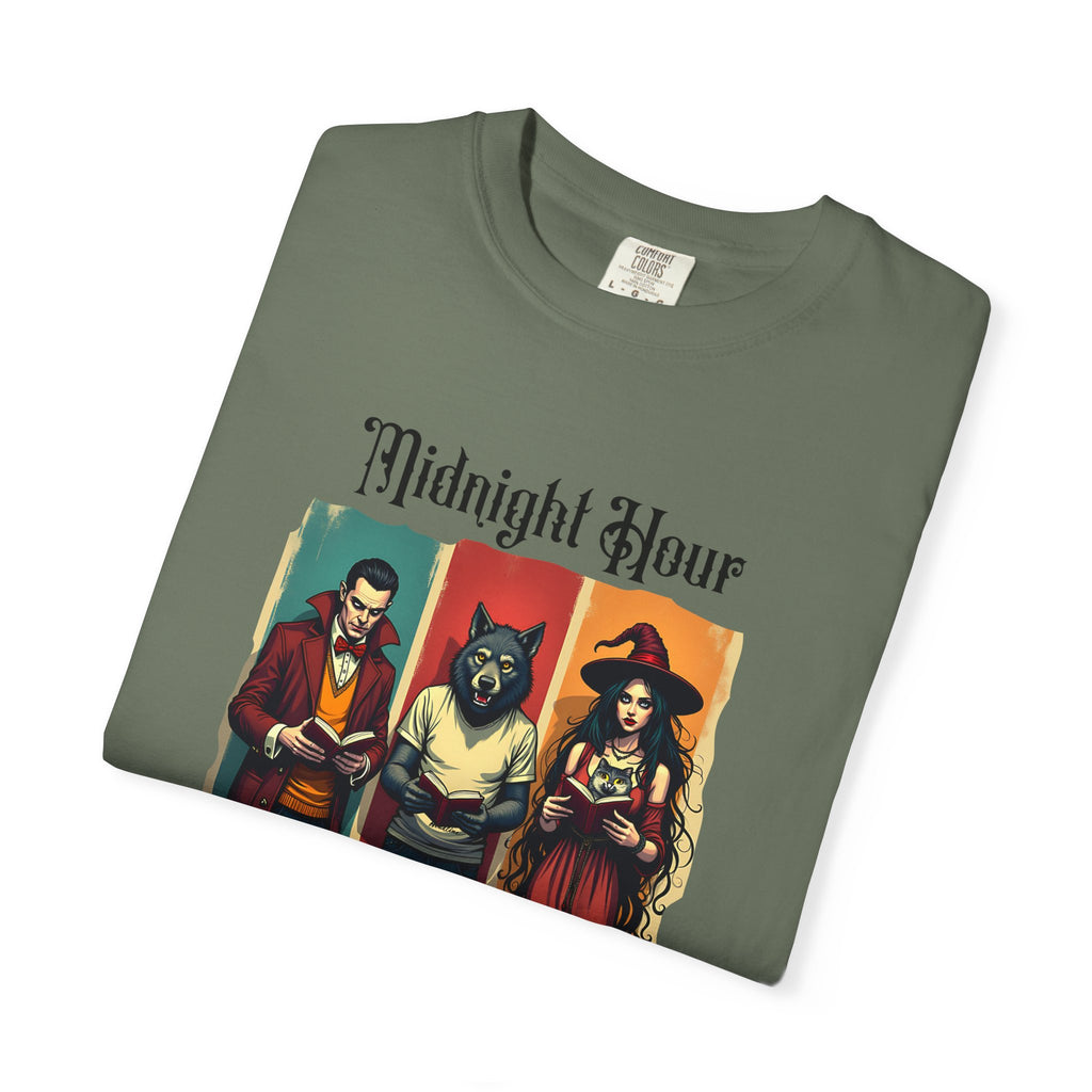 Midnight Hour Book Club T-Shirt, Cozy Reading Shirt, Gift for Book Lovers, Casual Unisex Style, Halloween & Literary Events