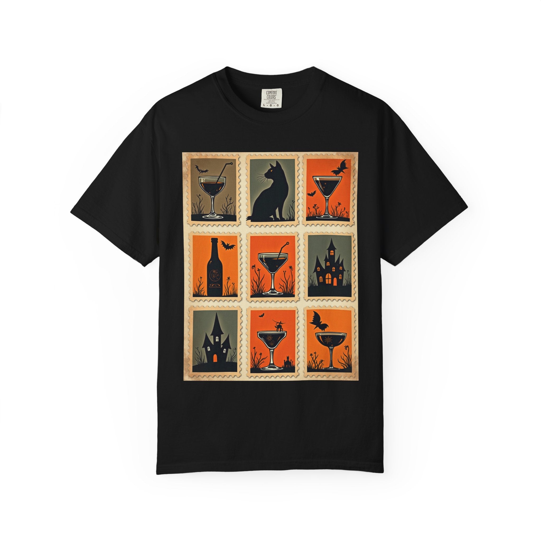 Halloween Cocktails Unisex Garment-Dyed T-shirt