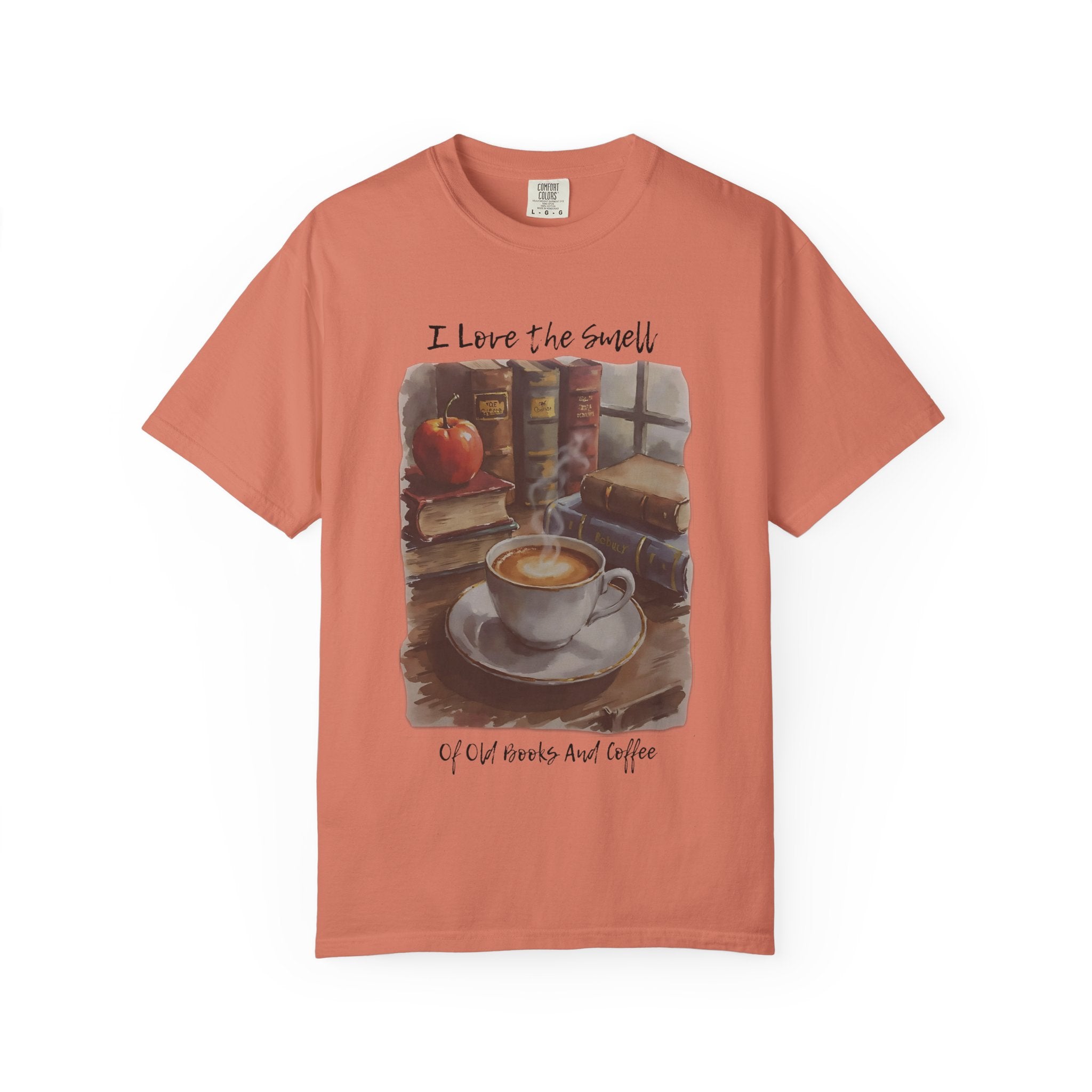Book Lover T-Shirt - I Love the Smell of Old Books and Coffee