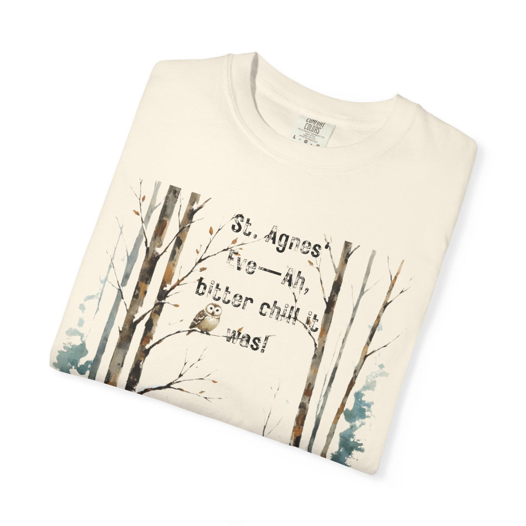 Keats St Agnes Eve Owl Winter Woods Watercolor Style