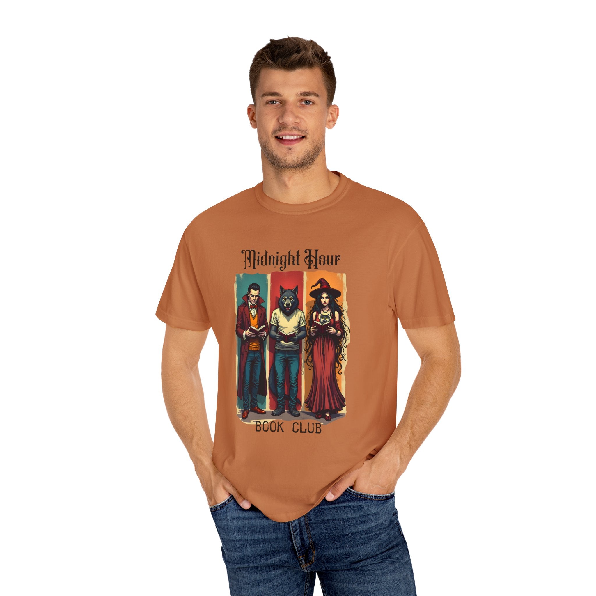 Midnight Hour Book Club T-Shirt, Cozy Reading Shirt, Gift for Book Lovers, Casual Unisex Style, Halloween & Literary Events