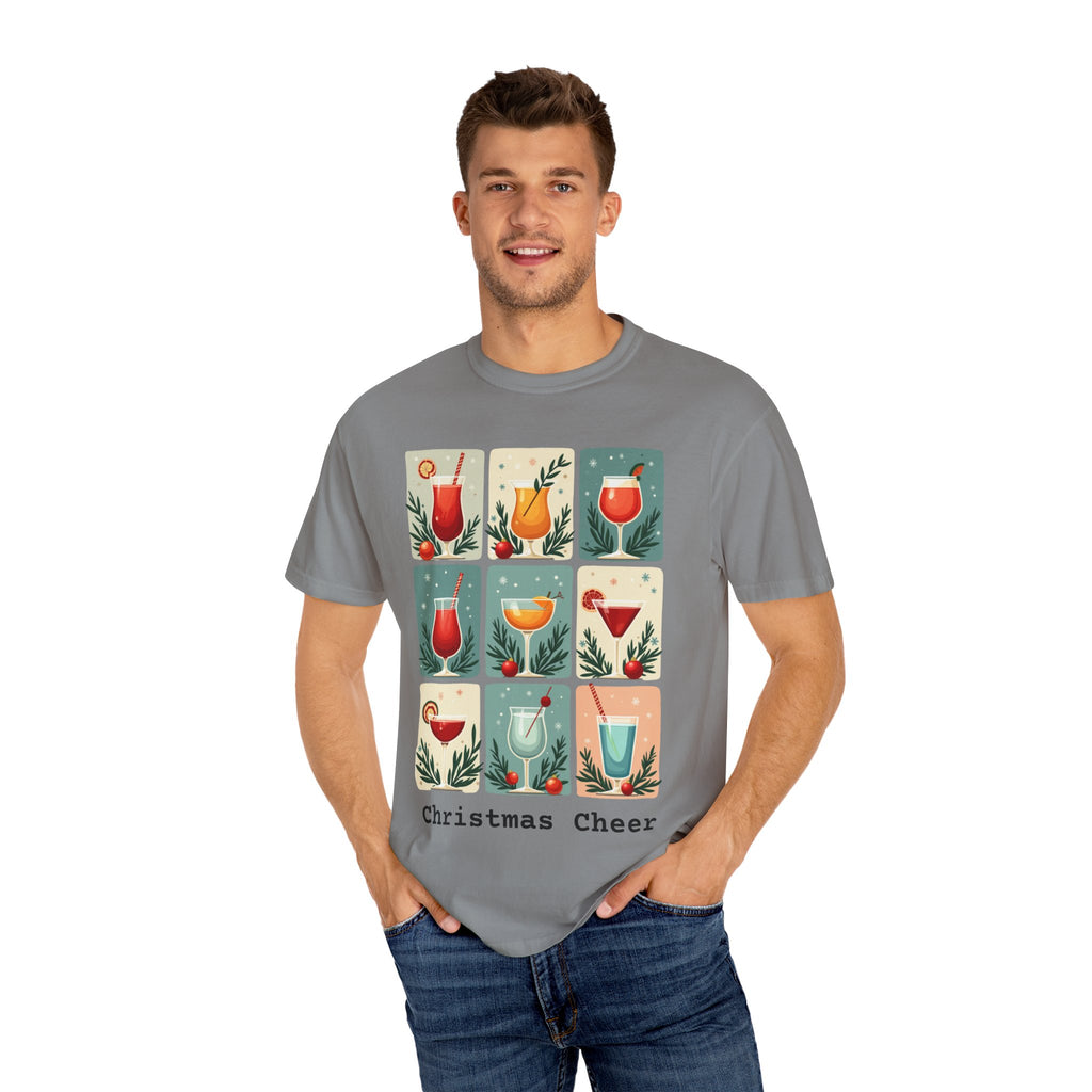 Mid Century Modern Christmas Cheer Unisex T-shirt - Cocktails