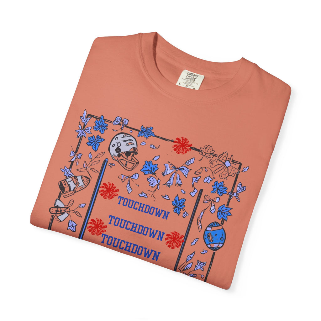 Football Season Graphic Tee, Unisex Garment-Dyed T-Shirt, Fall Fashion, Holiday Apparel,