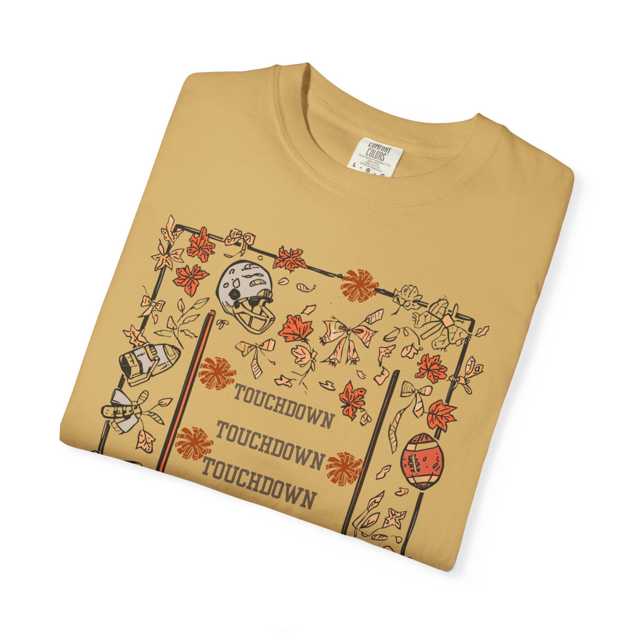 Football Season Graphic Tee, Unisex Garment-Dyed T-Shirt,  Fall Fashion, Holiday Apparel,