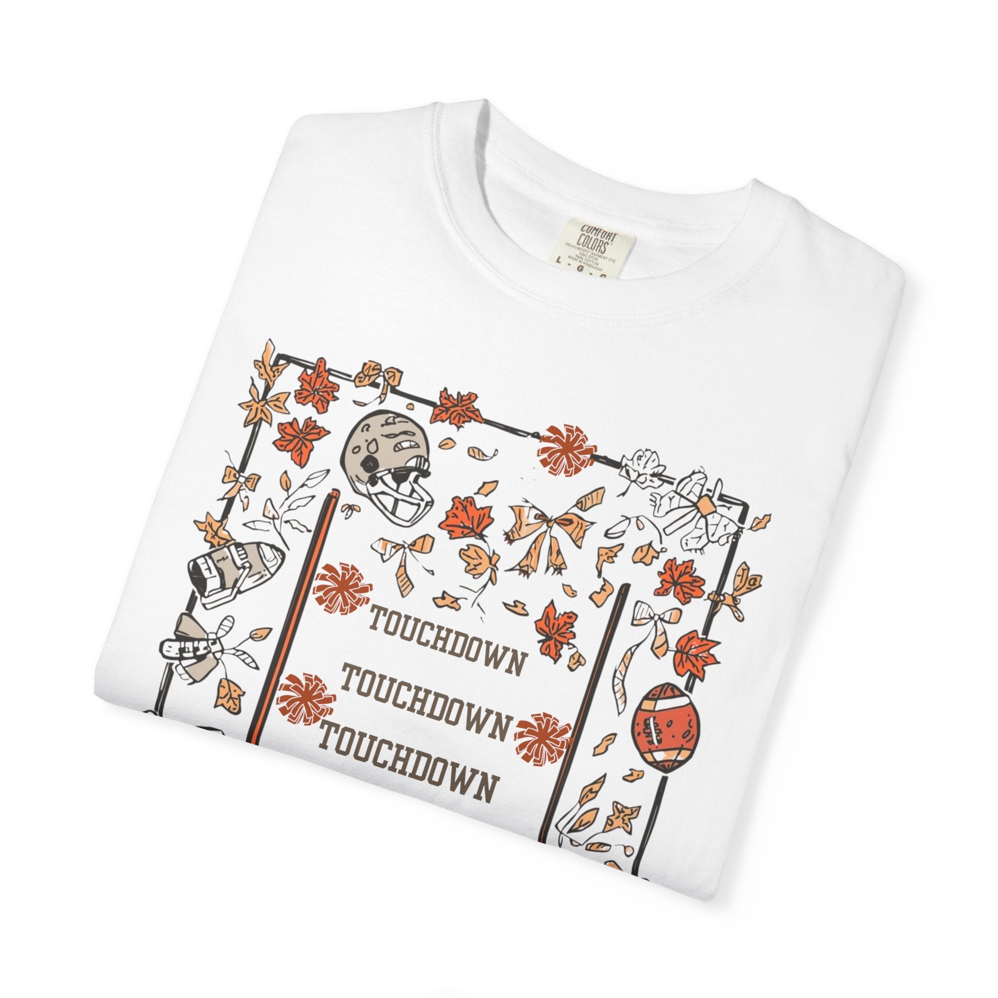 Football Season Graphic Tee, Unisex Garment-Dyed T-Shirt,  Fall Fashion, Holiday Apparel,