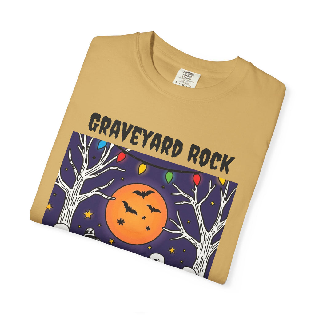 Halloween Graphic Tee, Skeleton Band, Graveyard Rock, Spooky Shirt, Halloween Costume, Fall Fashion, Holiday Apparel