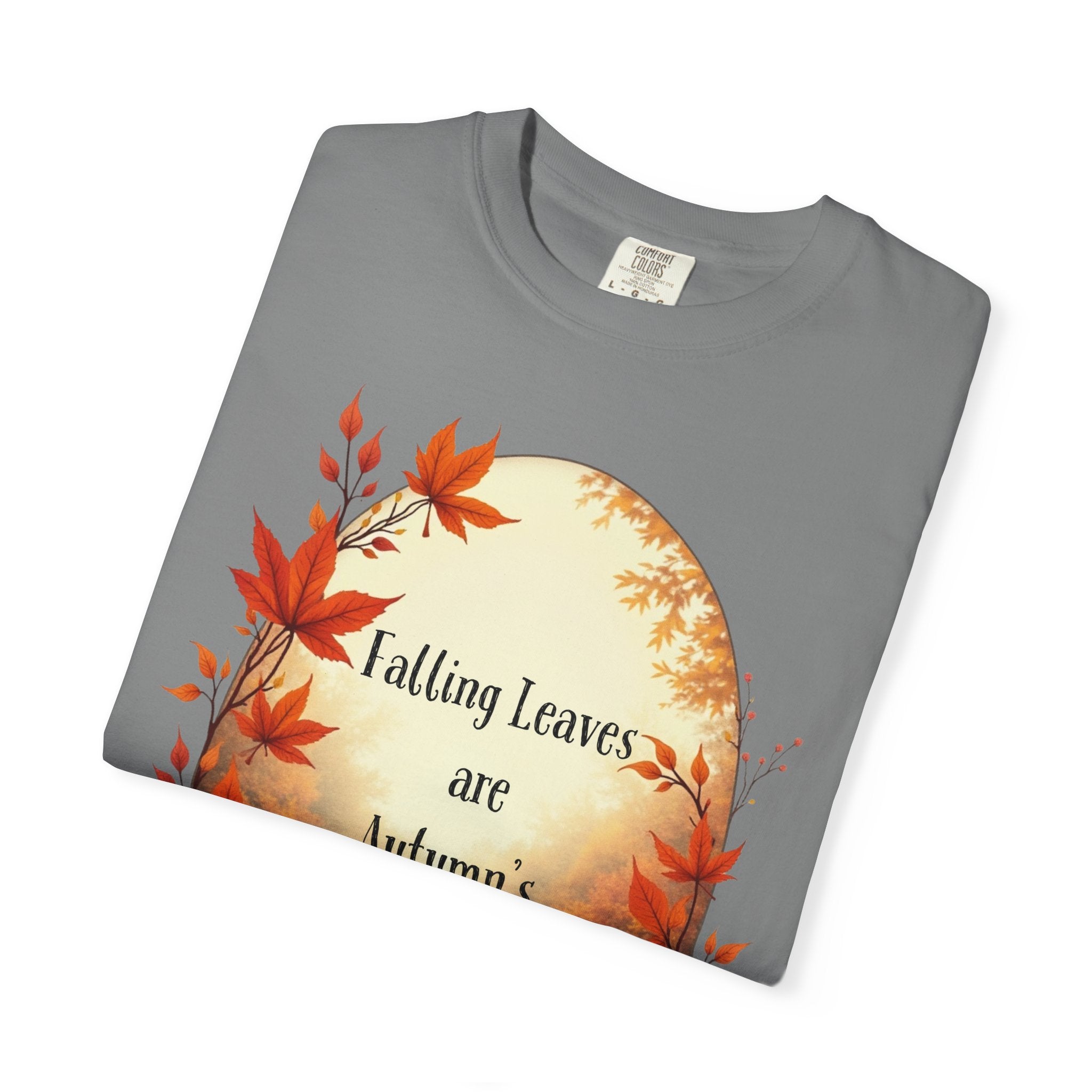 Falling Leaves Unisex Tee - Autumn's Golden Poetry T-shirt