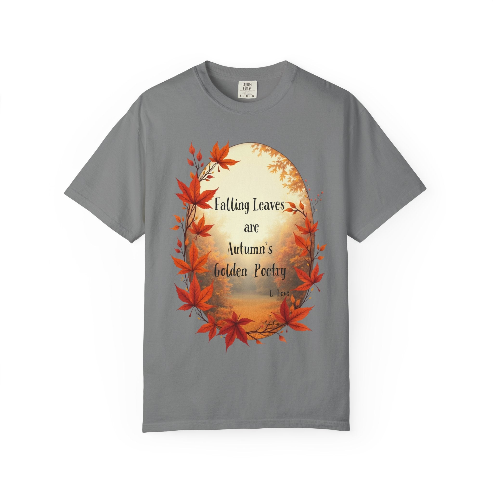 Falling Leaves Unisex Tee - Autumn's Golden Poetry T-shirt