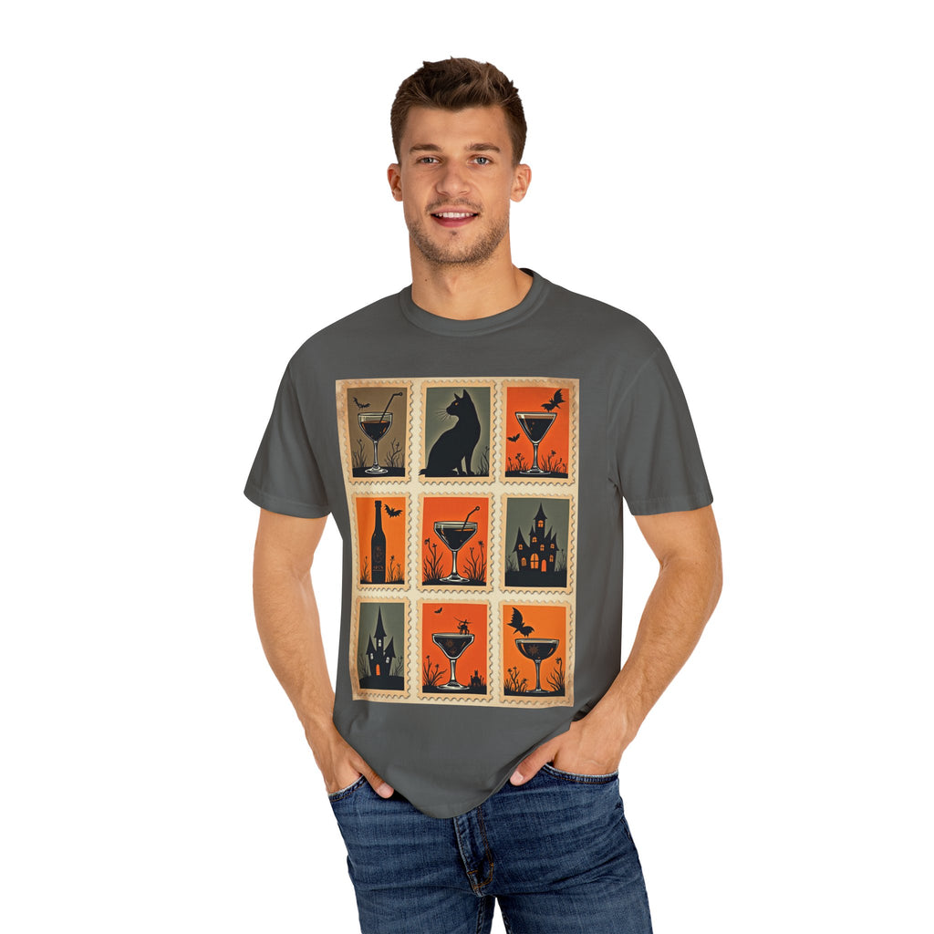 Halloween Cocktails Unisex Garment-Dyed T-shirt