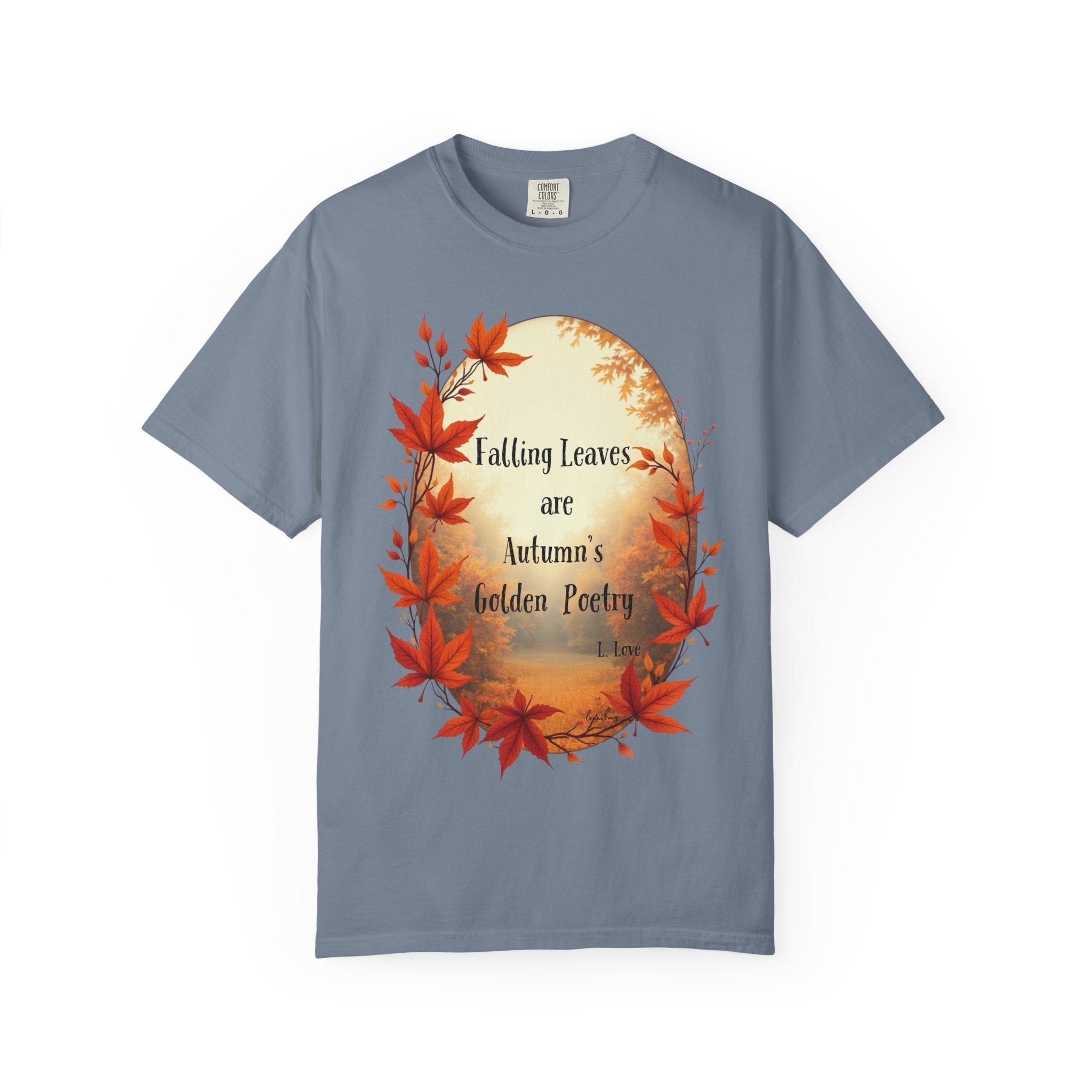 Falling Leaves Unisex Tee - Autumn's Golden Poetry T-shirt