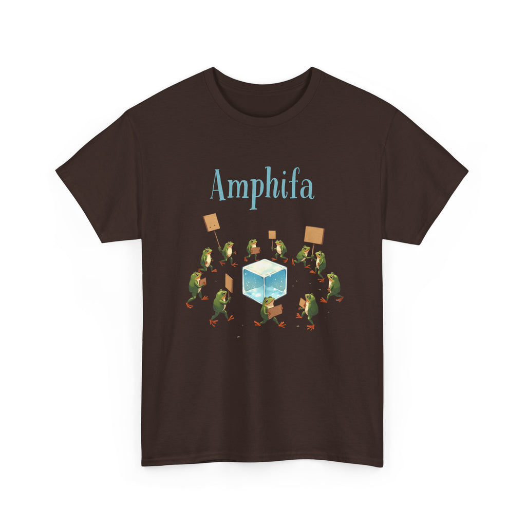 Amphifa ICE Frog Unisex Heavy Cotton Tee, Fun Graphic Tee, Gift for Activists, Casual Wear T-Shirt