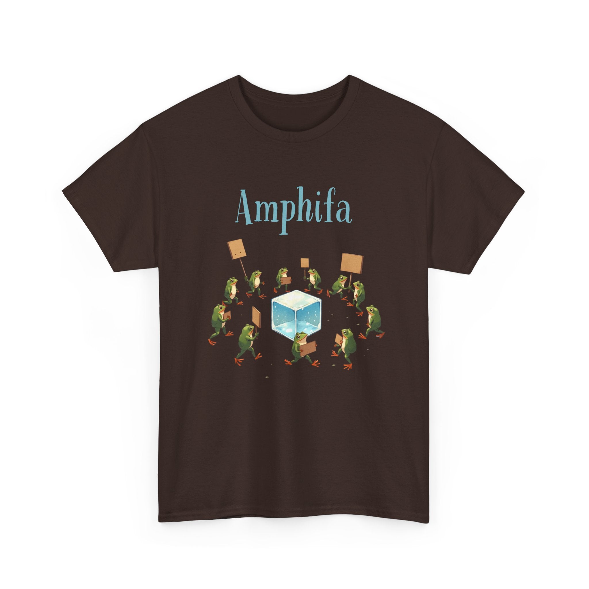 Amphifa ICE Frog Unisex Heavy Cotton Tee, Fun Graphic Tee, Gift for Activists, Casual Wear T-Shirt