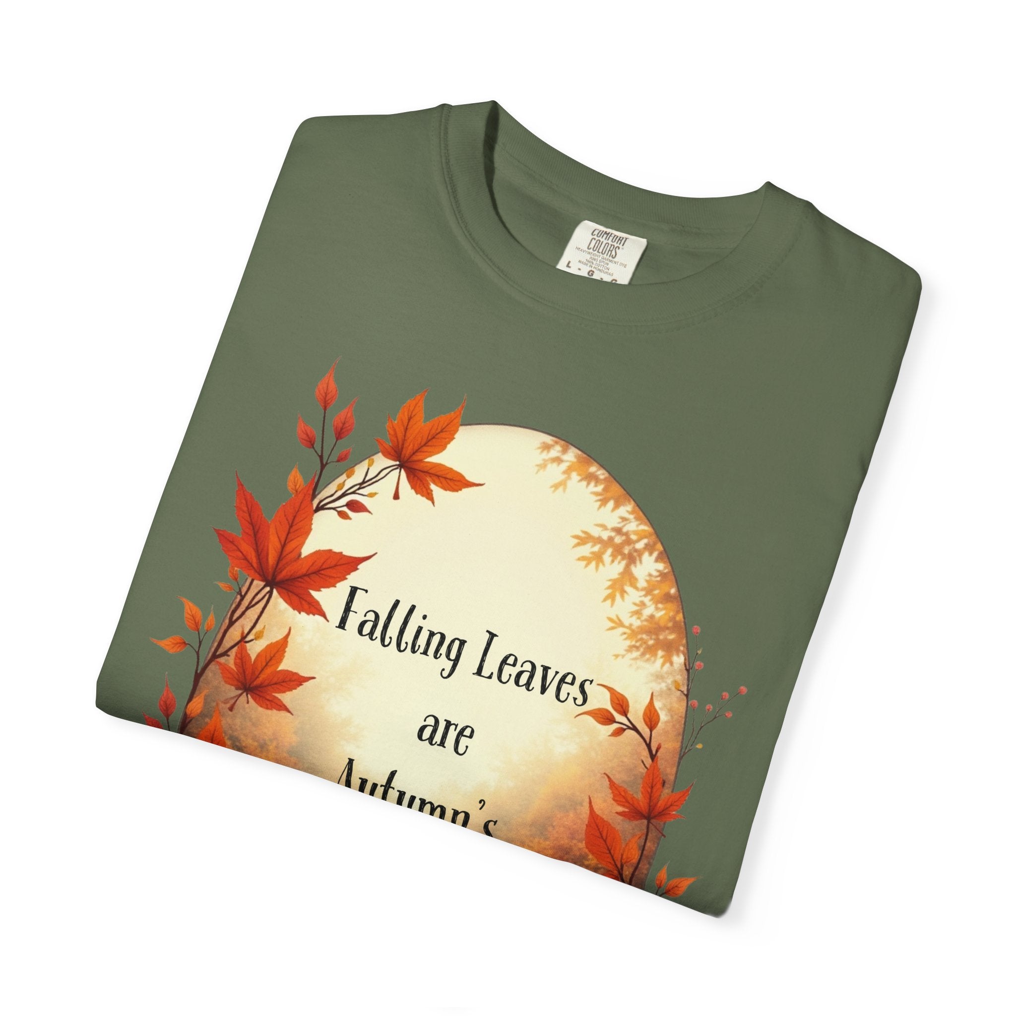 Falling Leaves Unisex Tee - Autumn's Golden Poetry T-shirt