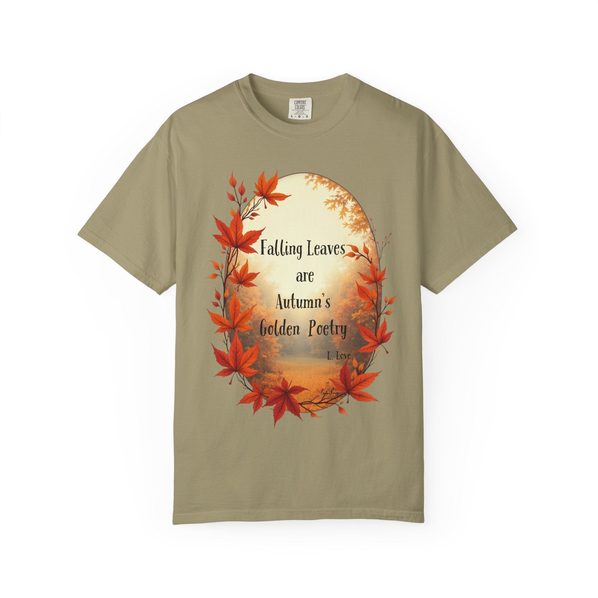 Falling Leaves Unisex Tee - Autumn's Golden Poetry T-shirt