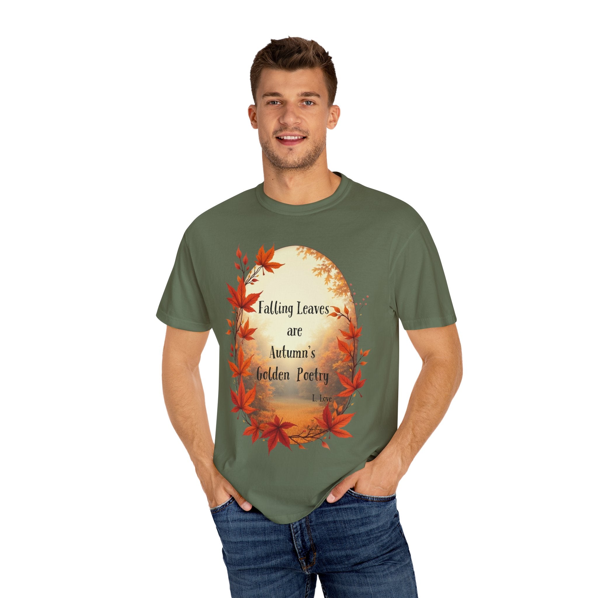 Autumn Poetry T-Shirt, Fall Fashion Tee, Seasonal Wear, Cozy Gift, Nature Lover Shirt