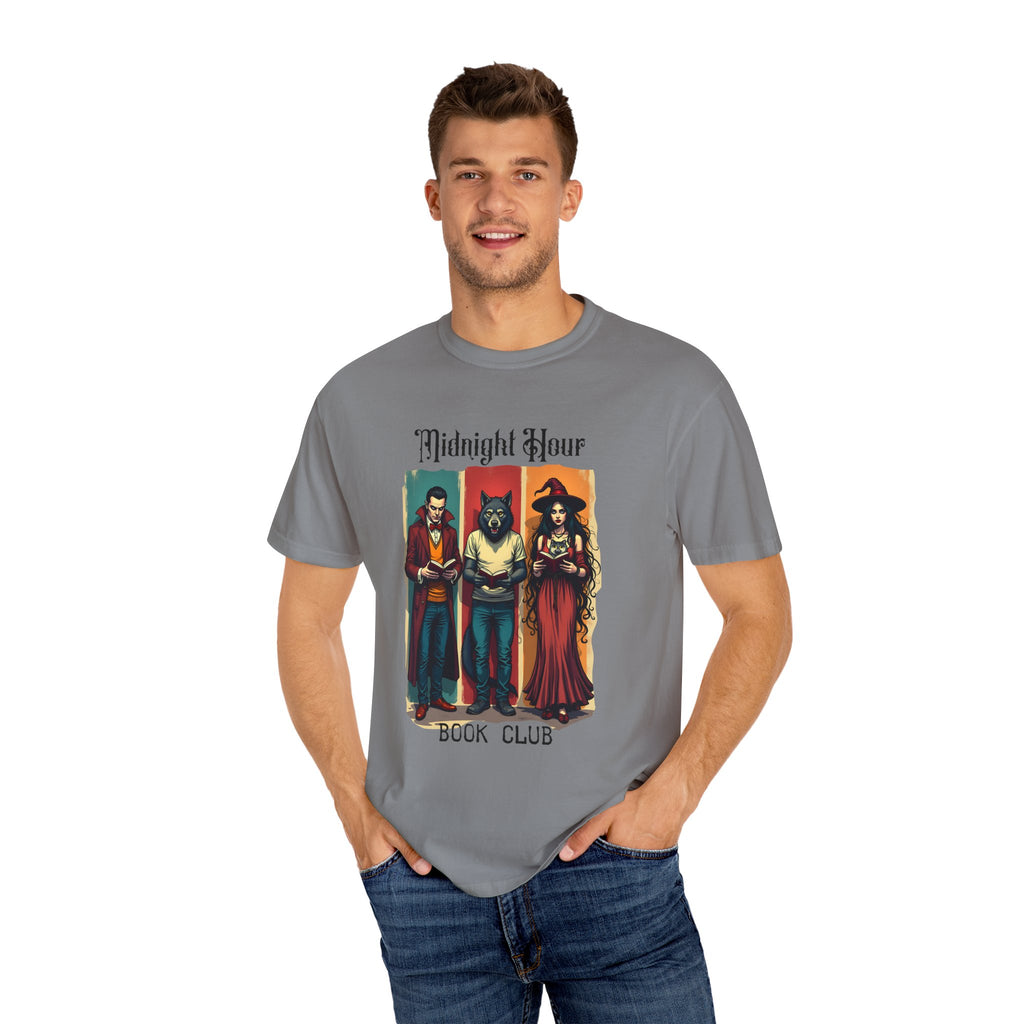 Midnight Hour Book Club T-Shirt, Cozy Reading Shirt, Gift for Book Lovers, Casual Unisex Style, Halloween & Literary Events