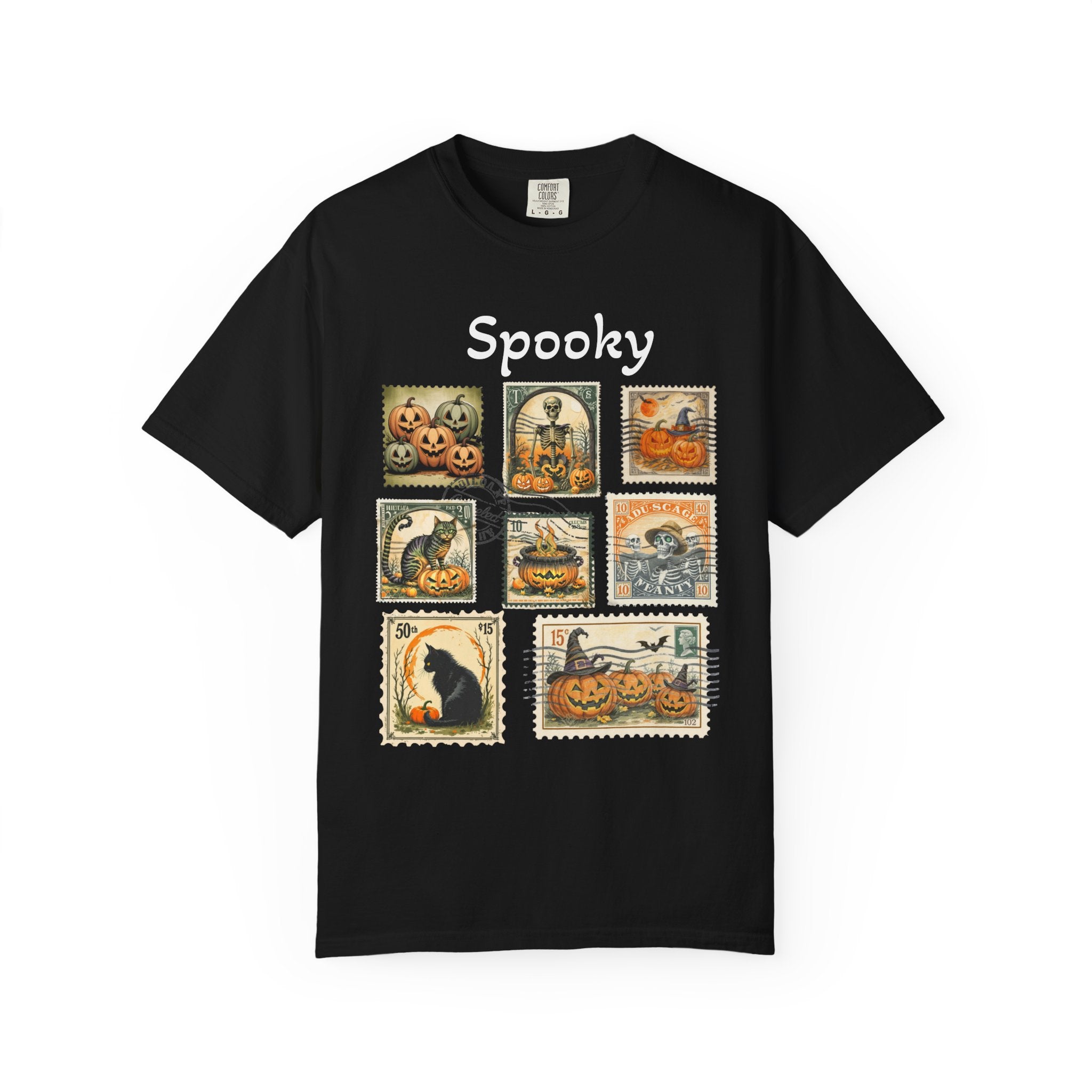 Spooky Halloween Vintage Stamp T-shirt