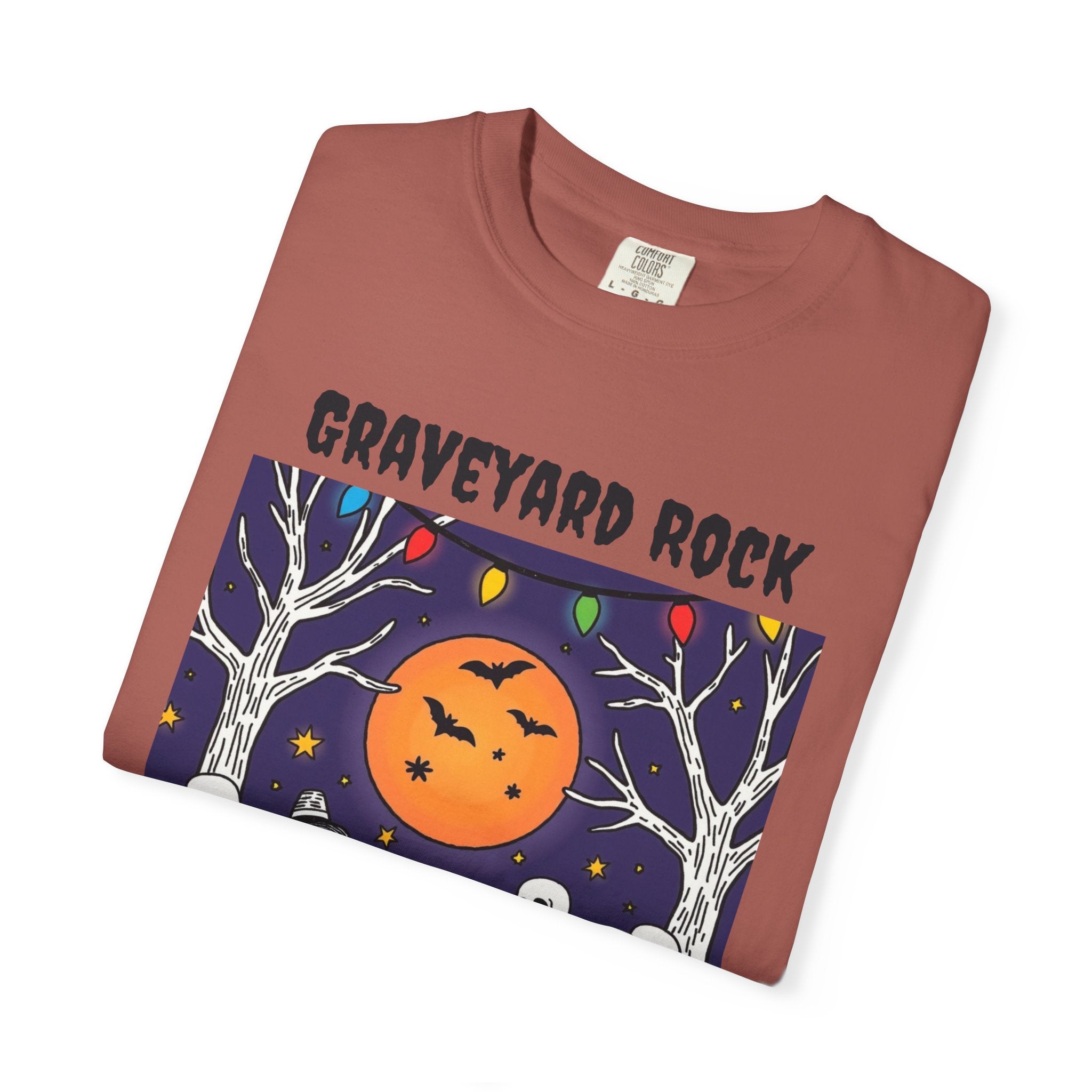 Halloween Graphic Tee, Skeleton Band, Graveyard Rock, Spooky Shirt, Halloween Costume, Fall Fashion, Holiday Apparel
