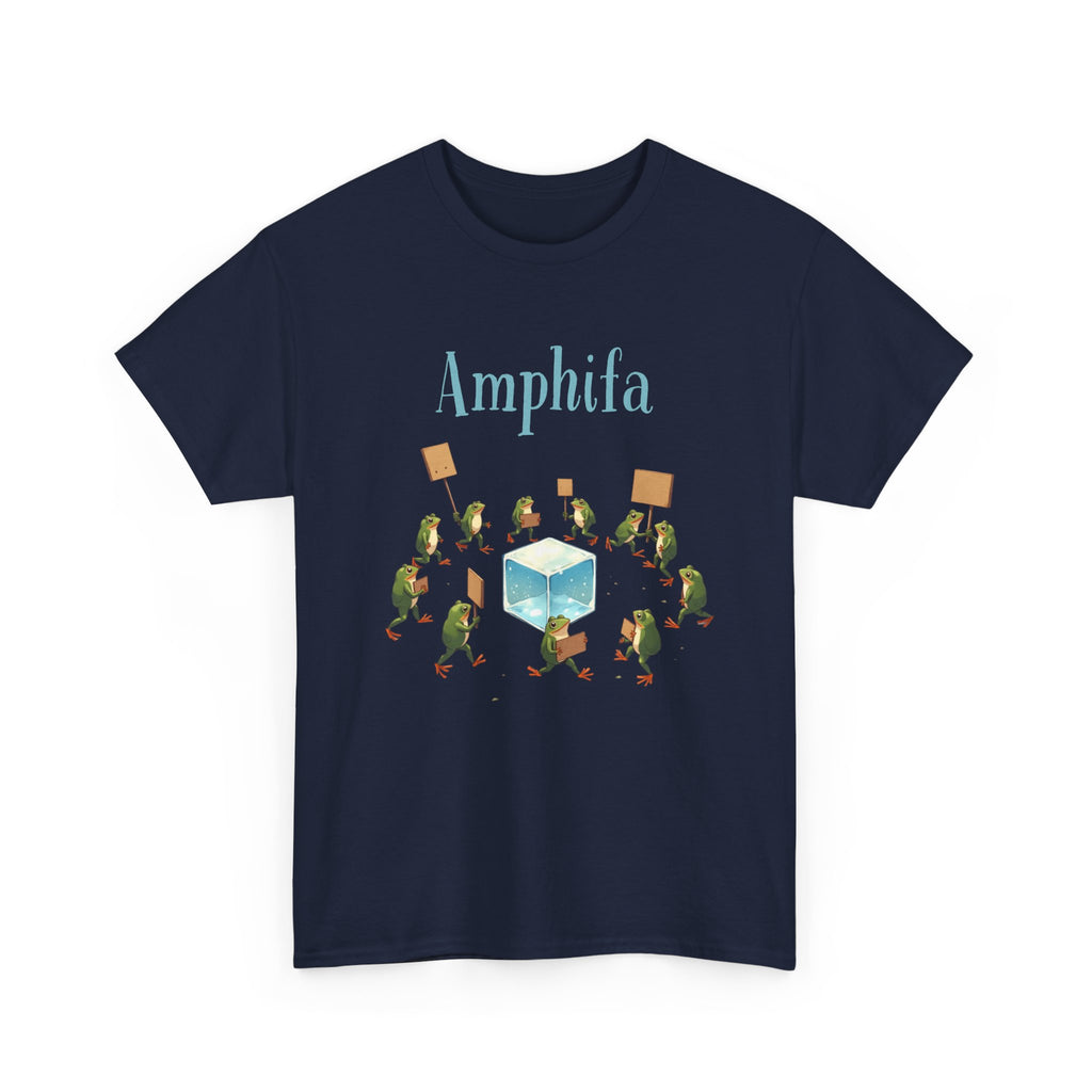 Amphifa ICE Frog Unisex Heavy Cotton Tee, Fun Graphic Tee, Gift for Activists, Casual Wear T-Shirt