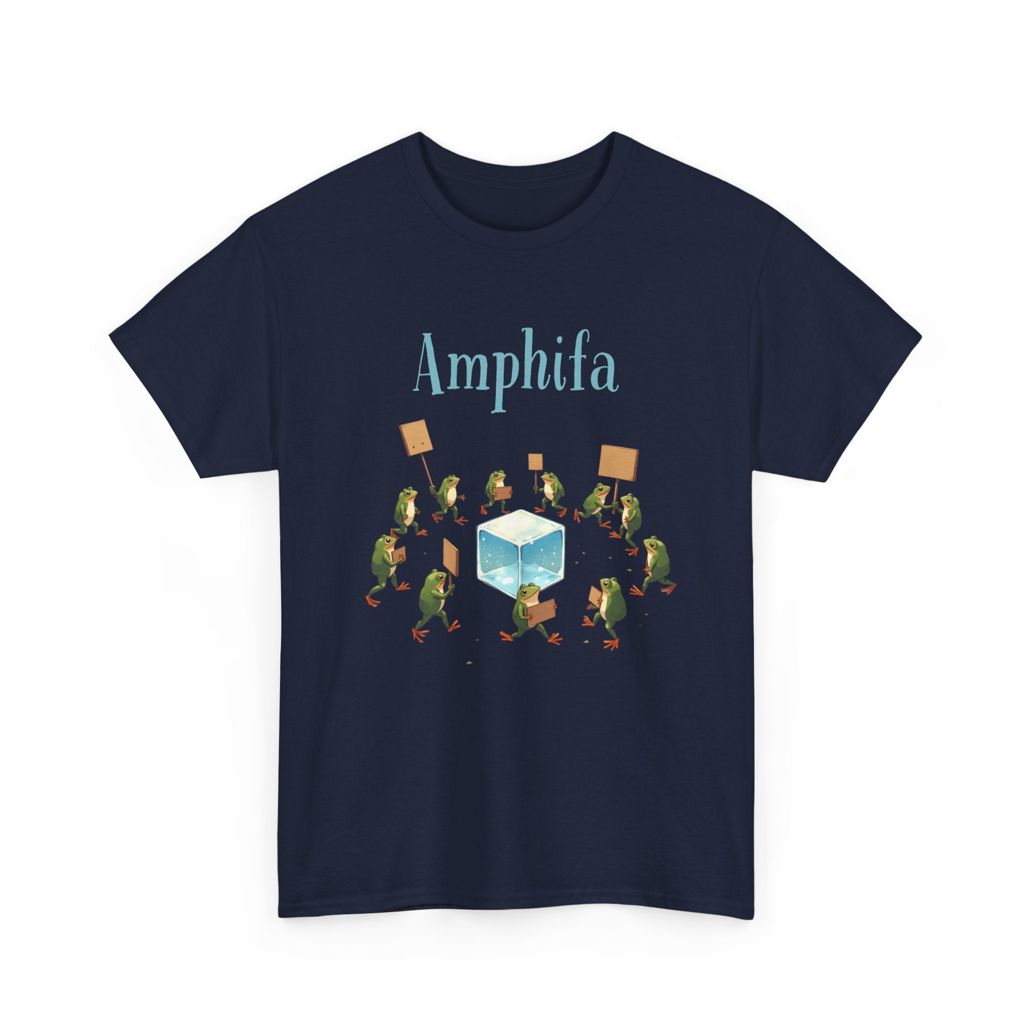 Amphifa ICE Frog Unisex Heavy Cotton Tee, Fun Graphic Tee, Gift for Activists, Casual Wear T-Shirt
